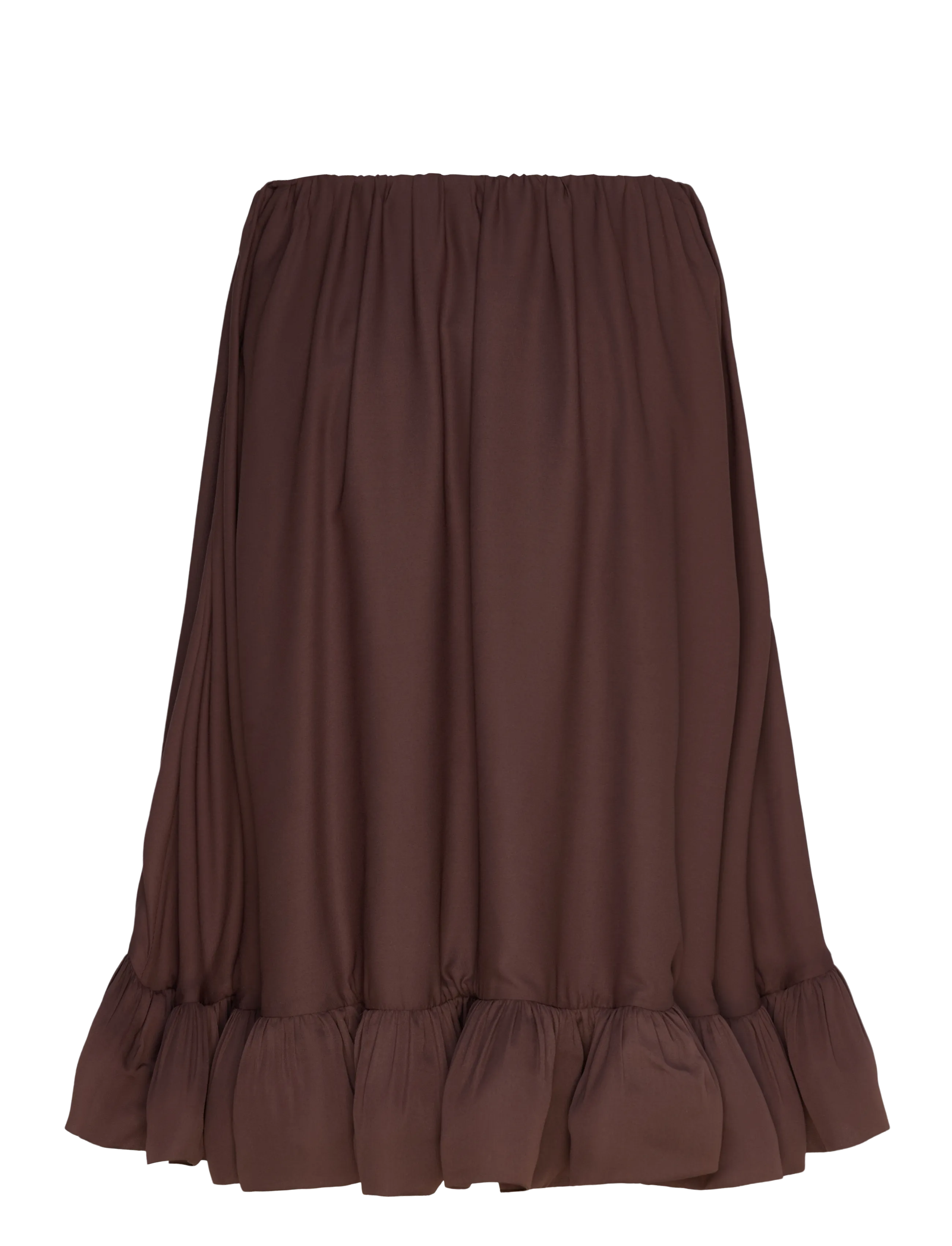 Malina - Mikala Strapless Ruffled Mini dress - minikleidid - chocolate - 2