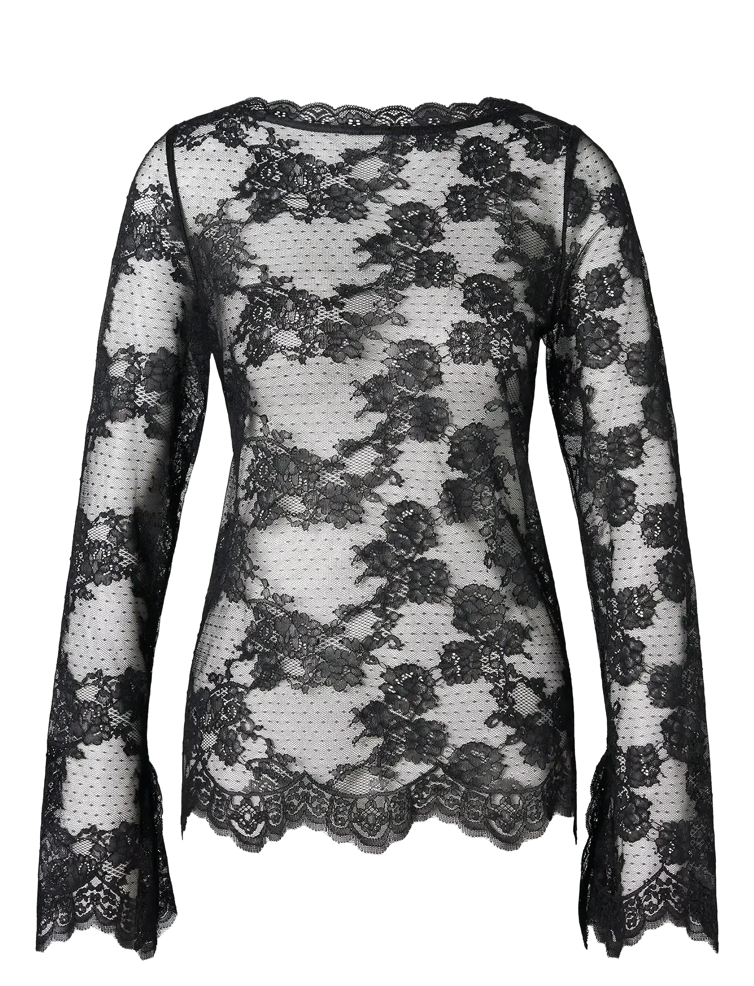 MALINA Leni Sheer Strickjacke Oberteil Schwarz - 34 - Damen