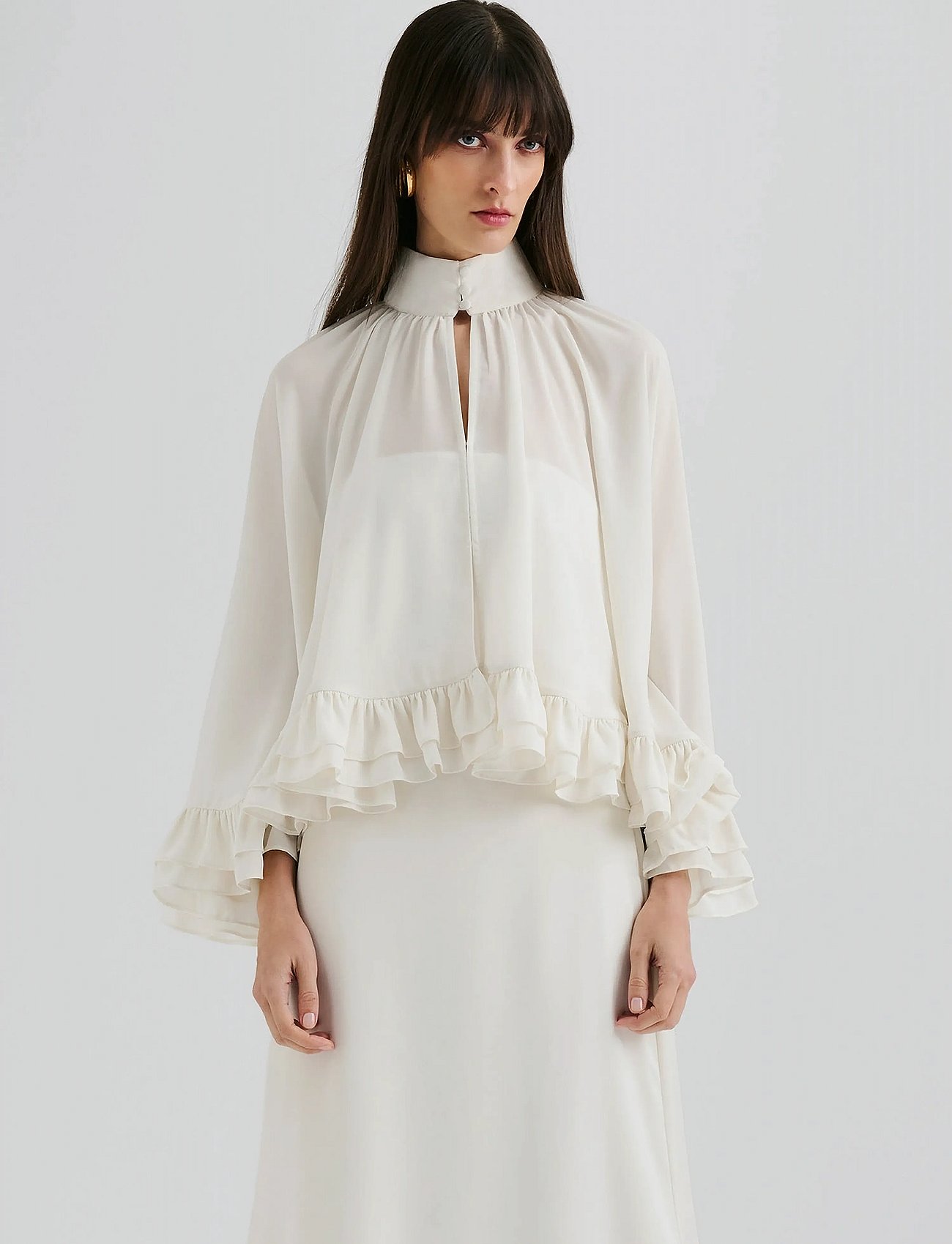 Esti Chiffon Cape Blouse