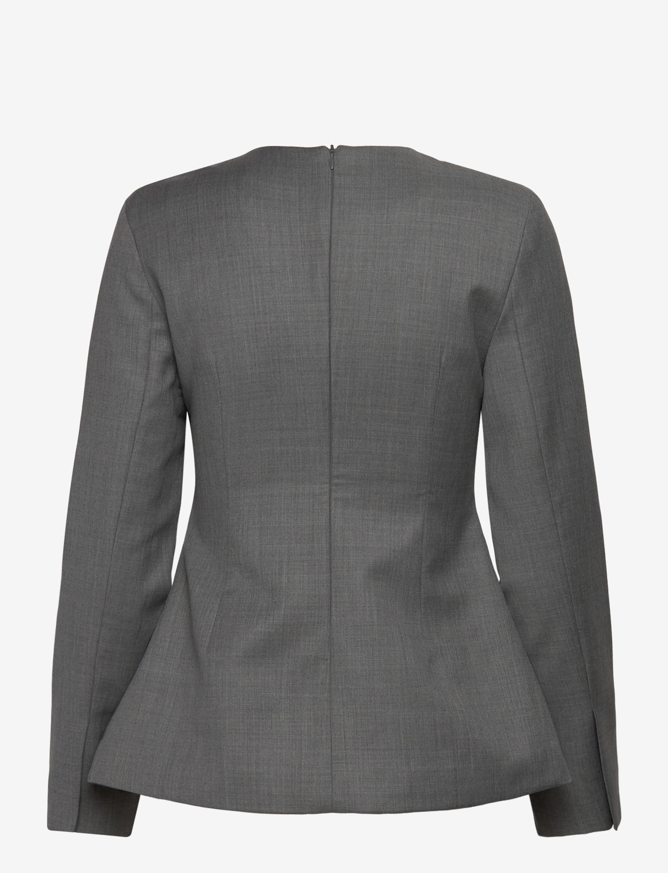 Malina - Athina Tailored Long Sleeve Blouse - pikkade varrukatega pluusid - grey - 2