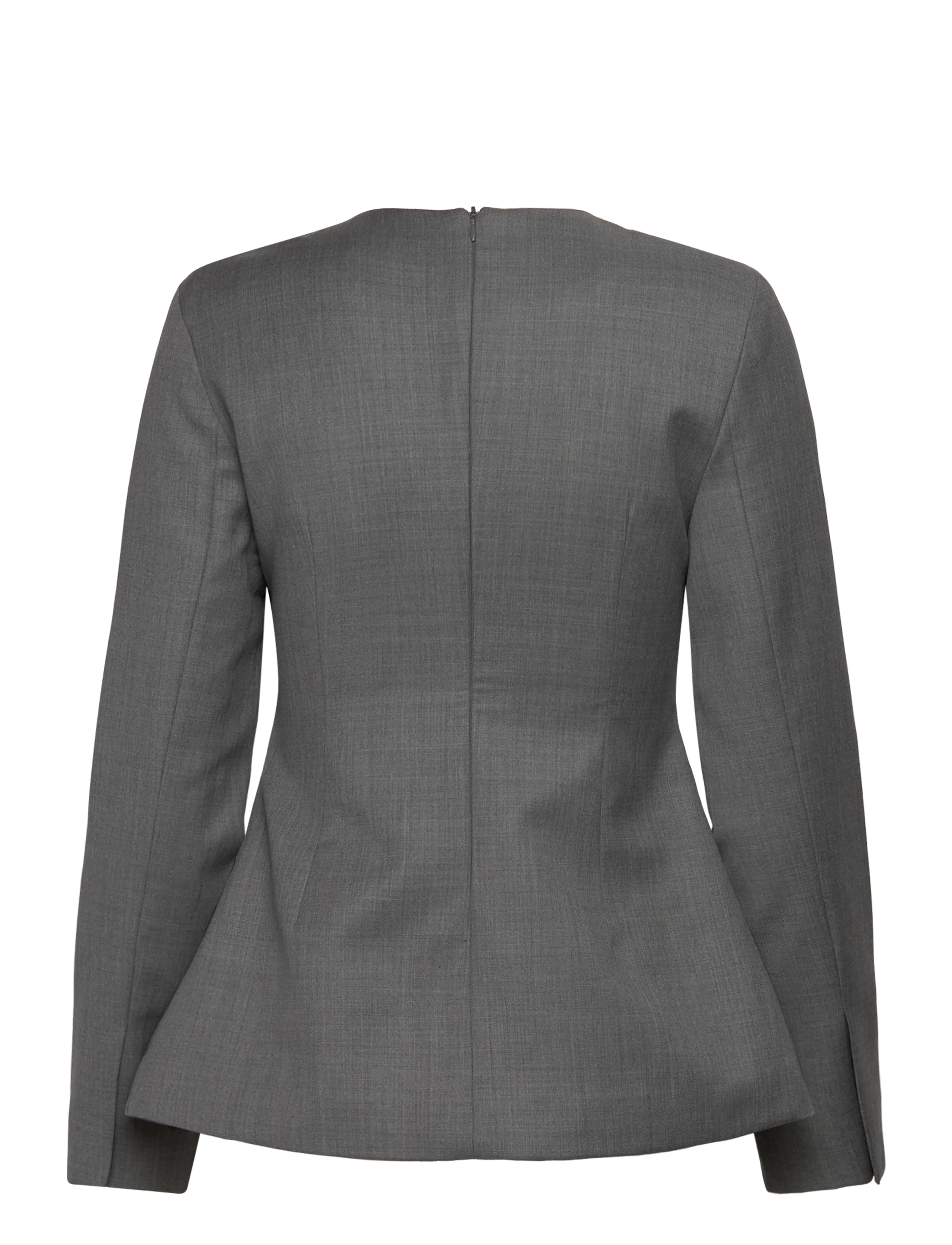 Malina - Athina Tailored Long Sleeve Blouse - pikkade varrukatega pluusid - grey - 2