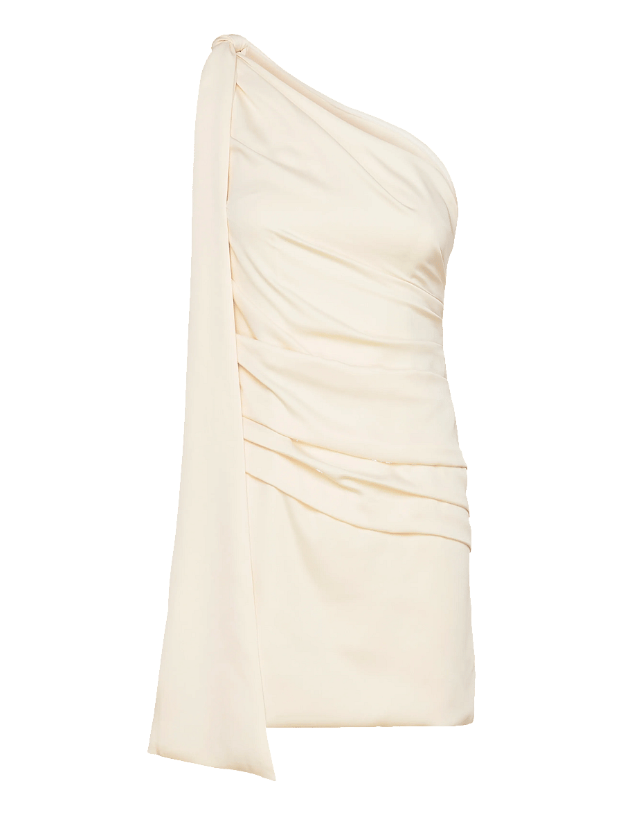Malina - Nelly Draped One Shoulder Mini Dress - robes de soirée - vanilla - 1