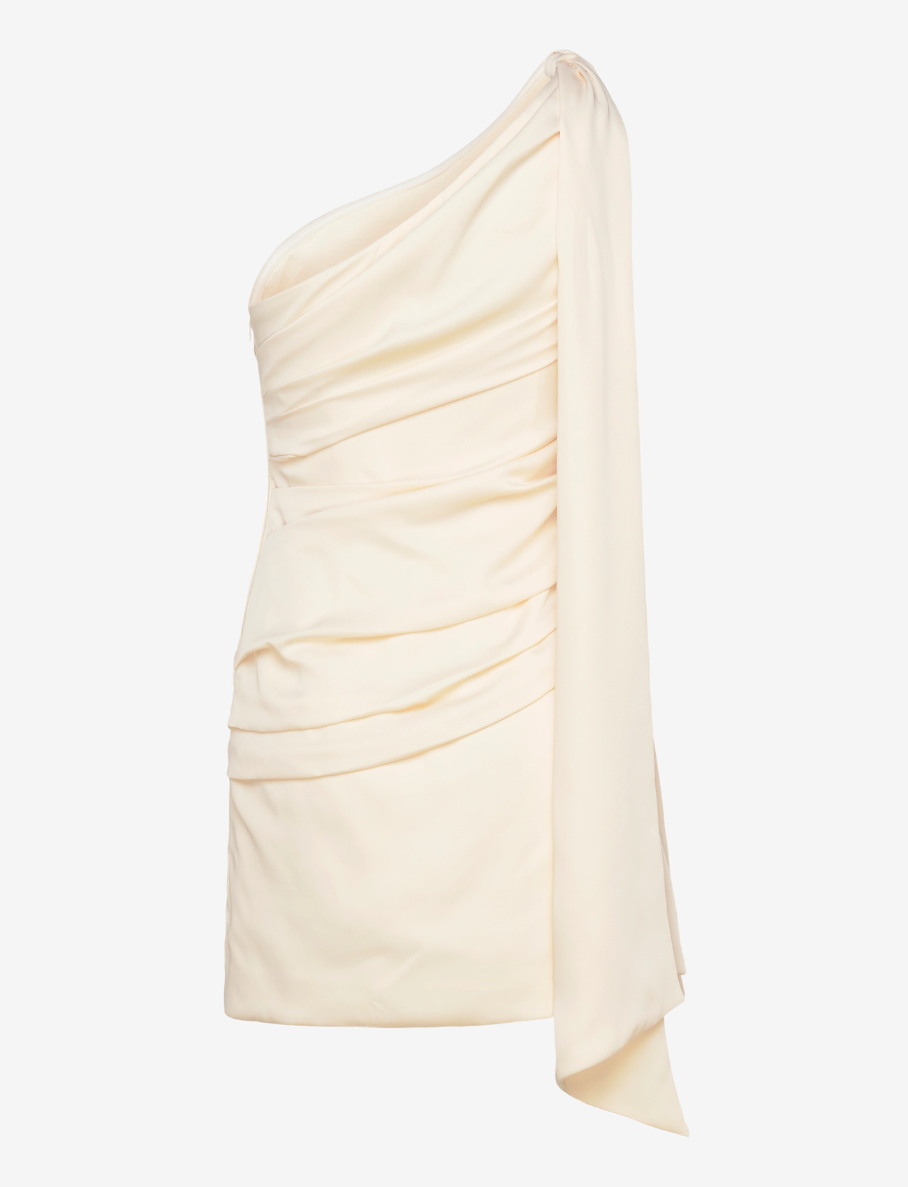 Malina - Nelly Draped One Shoulder Mini Dress - abendkleider - vanilla - 2