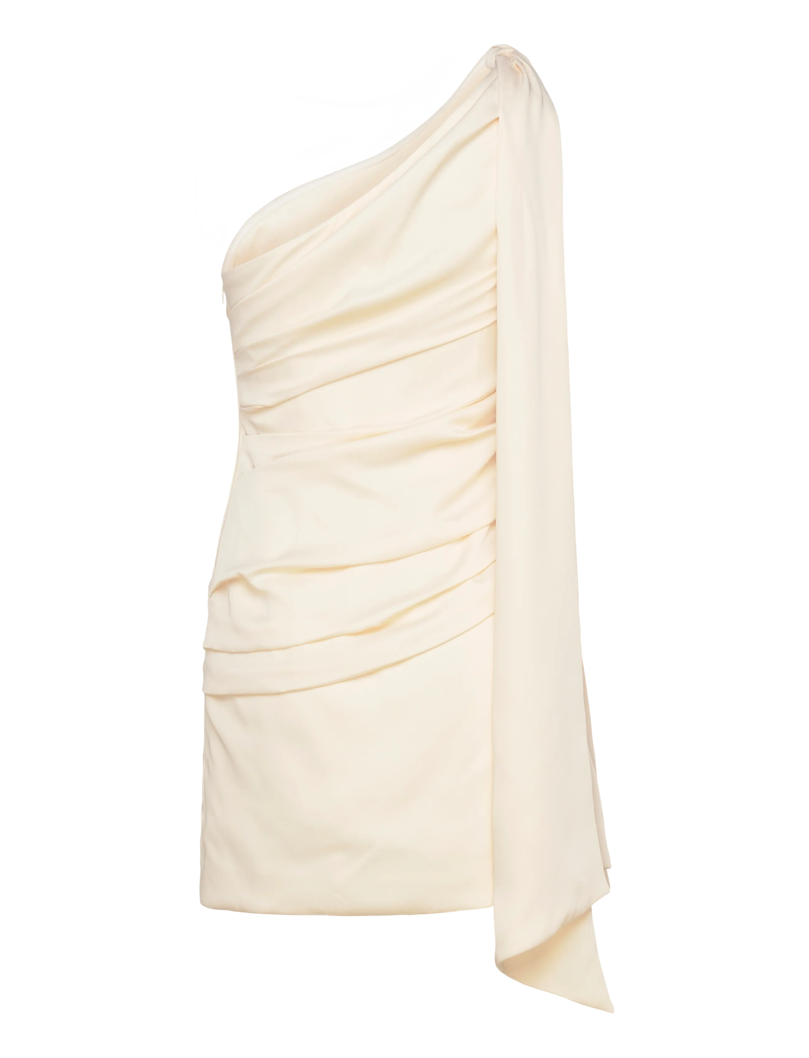 Malina - Nelly Draped One Shoulder Mini Dress - robes de soirée - vanilla - 2