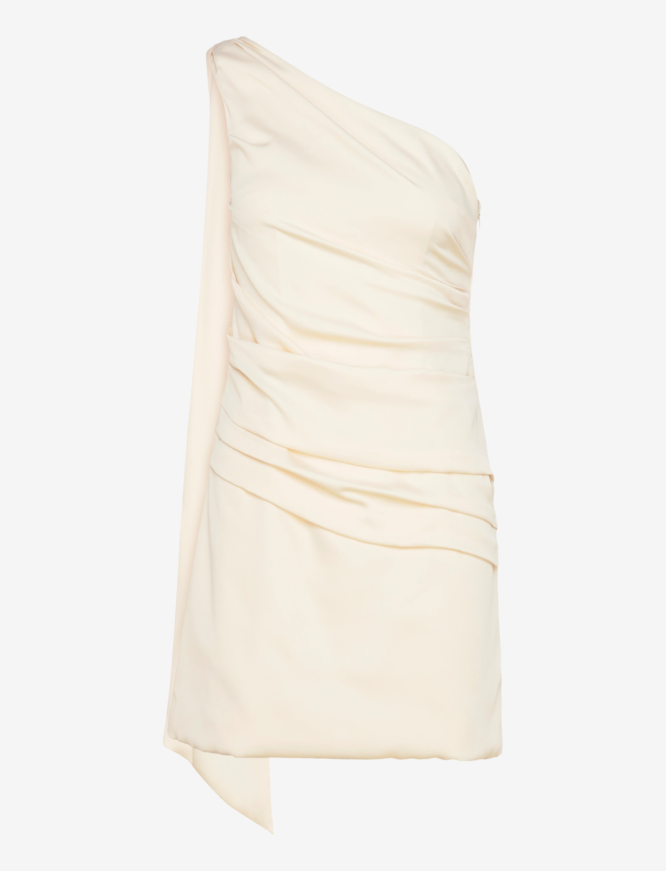 Malina - Nelly Draped One Shoulder Mini Dress - abendkleider - vanilla - 3