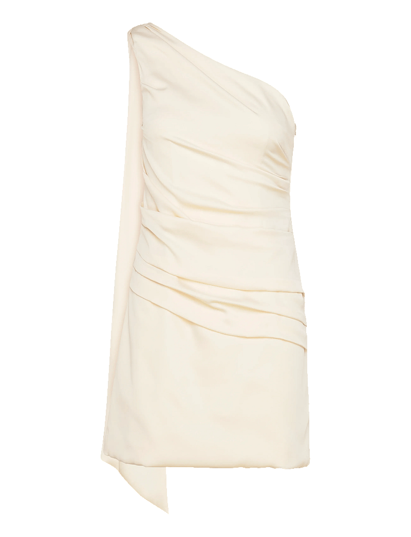 Malina - Nelly Draped One Shoulder Mini Dress - abendkleider - vanilla - 3