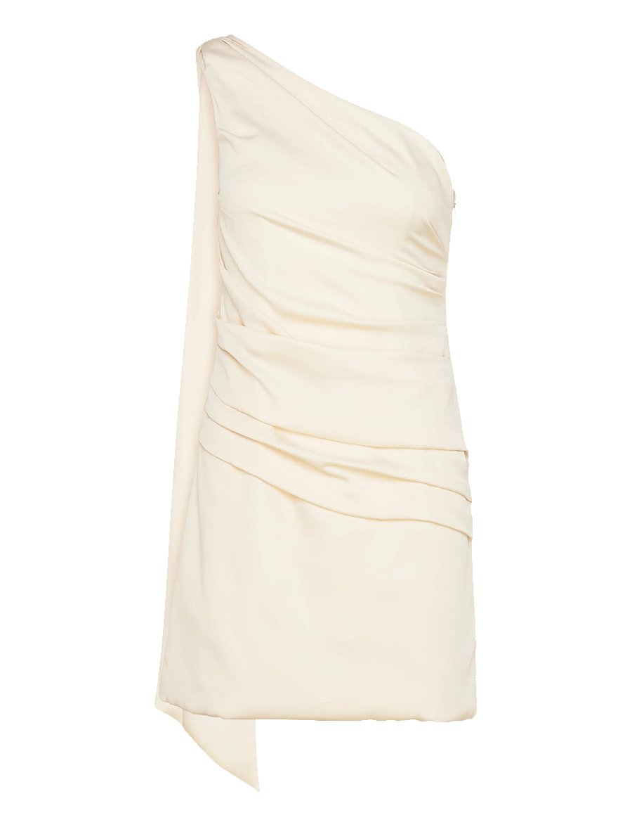 Malina - Nelly Draped One Shoulder Mini Dress - robes de soirée - vanilla - 3
