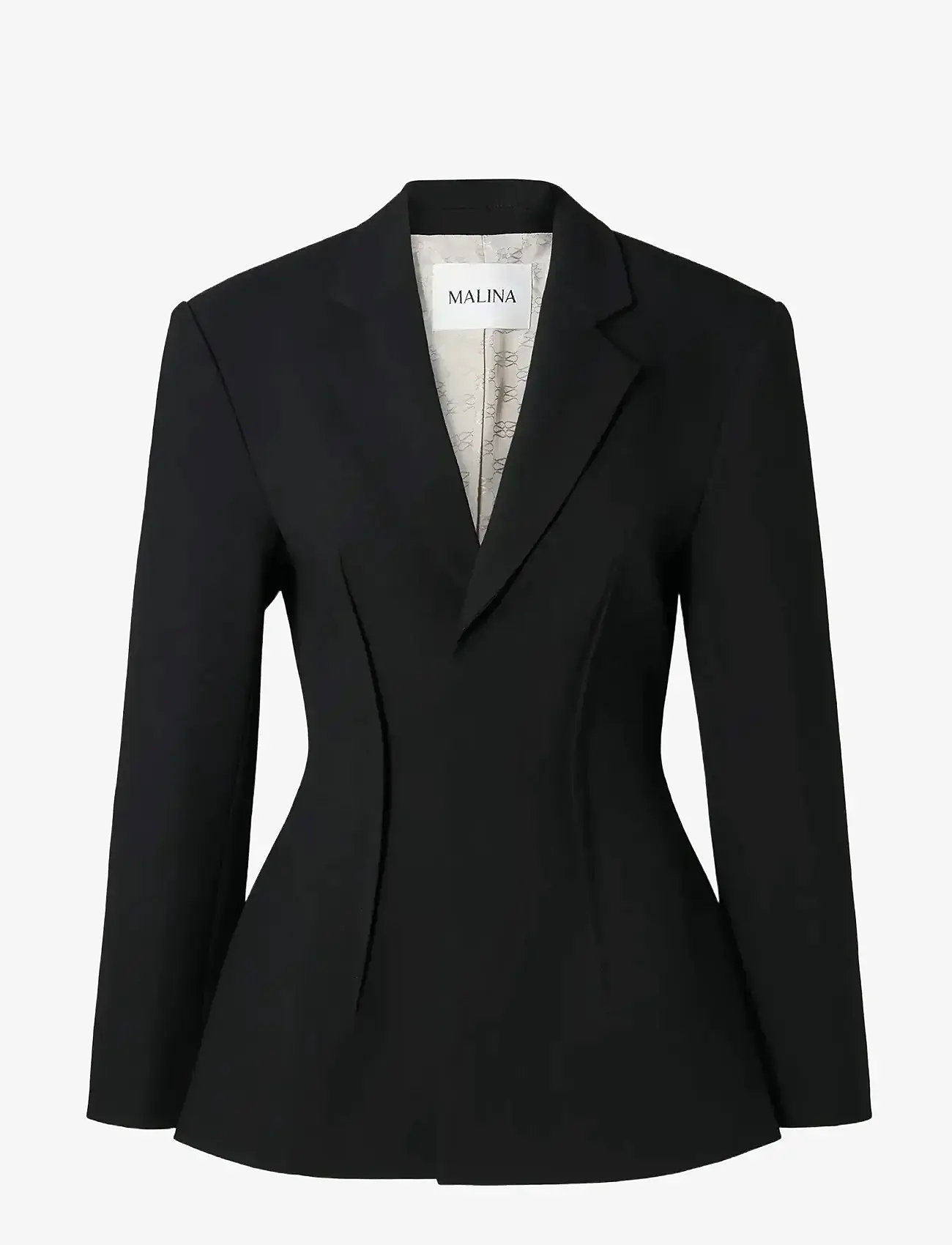 Malina - Leonne Seam Detailed Fitted blazer - enkelknäppta kavajer - black - 1