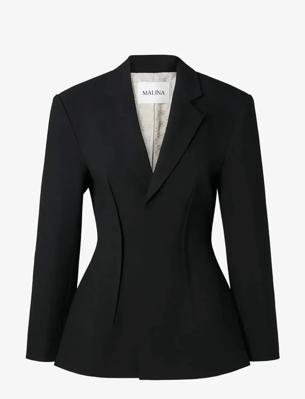 Malina - Leonne Seam Detailed Fitted blazer - single breasted blazers - black - 1