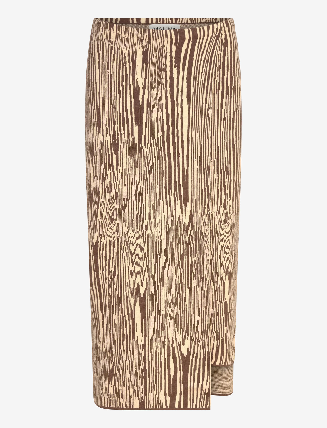 Malina - Lois Jacquard Knitted Wrap Midi skirt - omlottkjolar - moire - 1