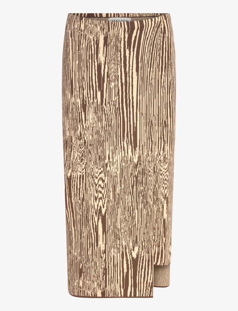 Malina - Lois Jacquard Knitted Wrap Midi skirt - midi-röcke - moire - 1