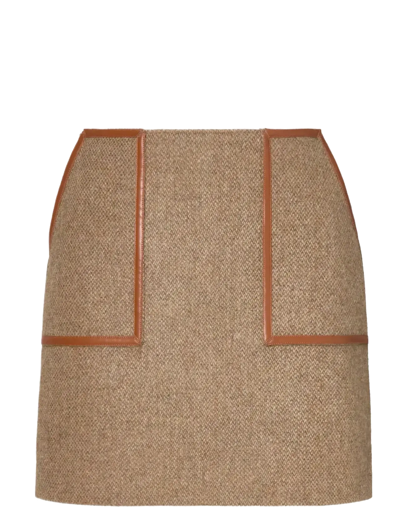 Malina - Andine Dressed Wool Mini skirt - kurze röcke - taupe - 1