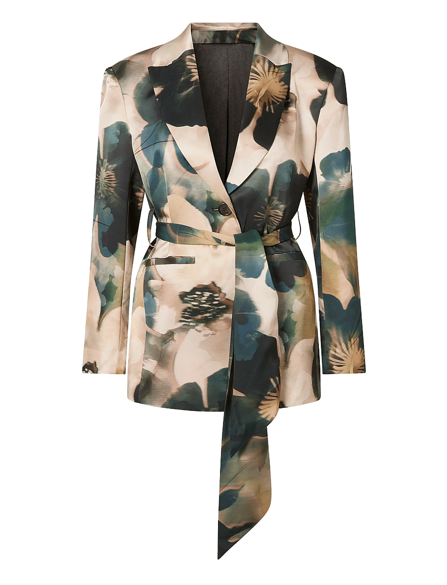 Malina - Liv Satin Wrap Blazer - dusty poppy - 1