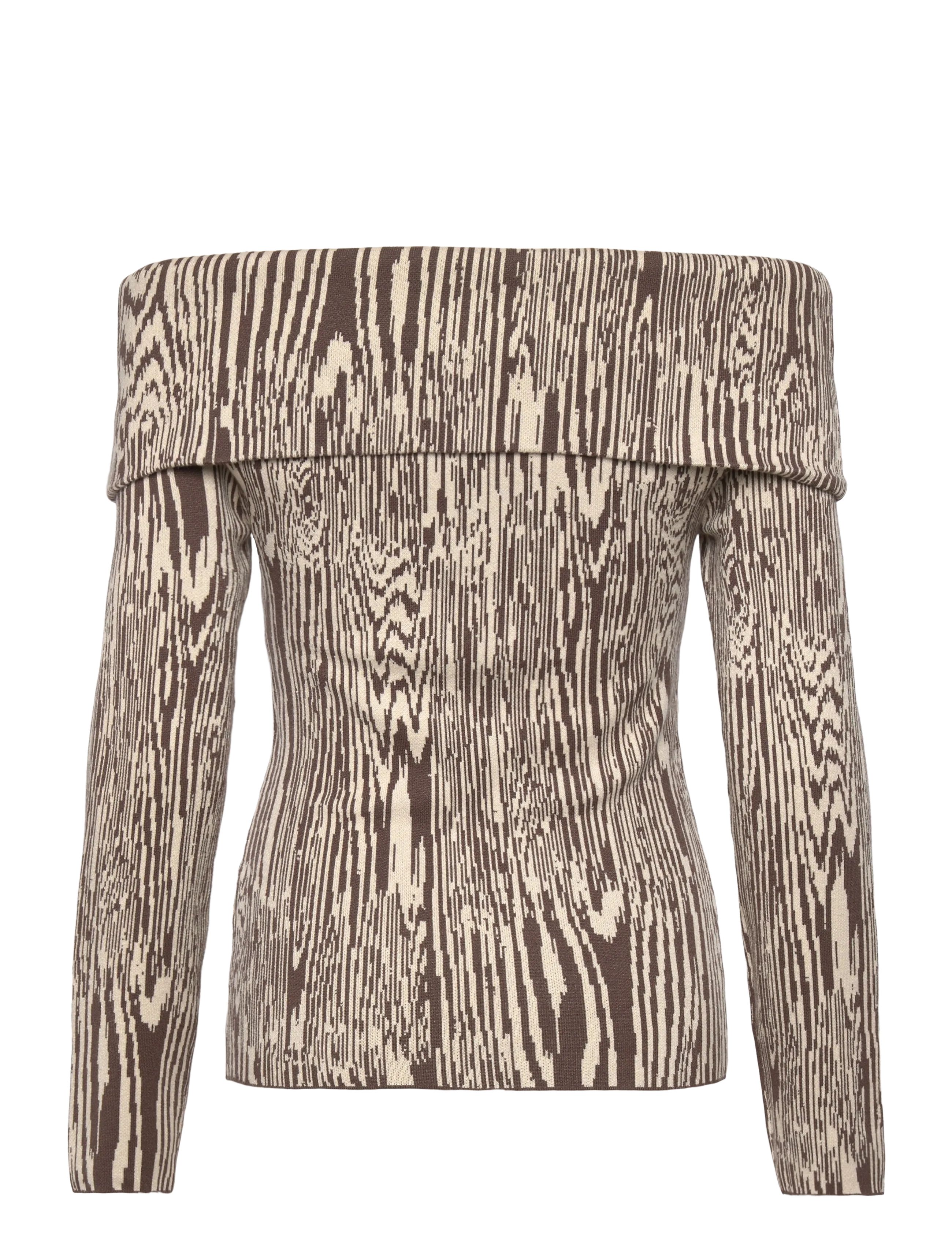 Malina - Cirella Knitted Off Shoulder Top - trøjer - moire - 2