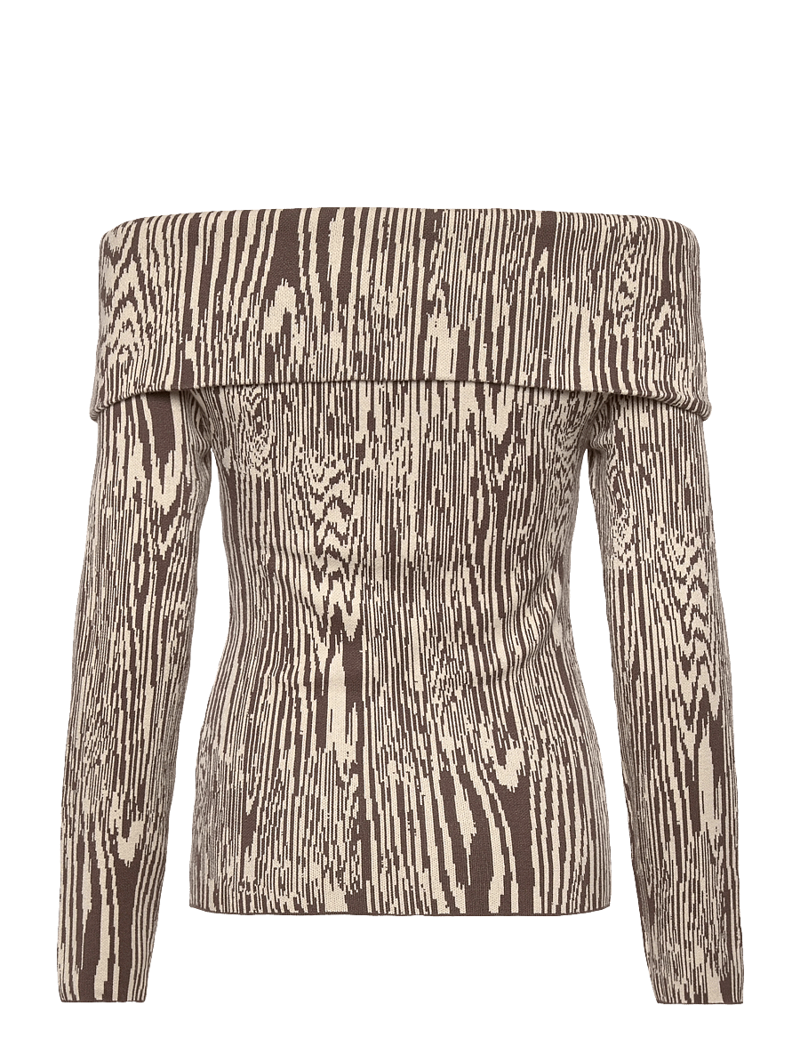 Malina - Cirella Knitted Off Shoulder Top - sviitrid - moire - 2