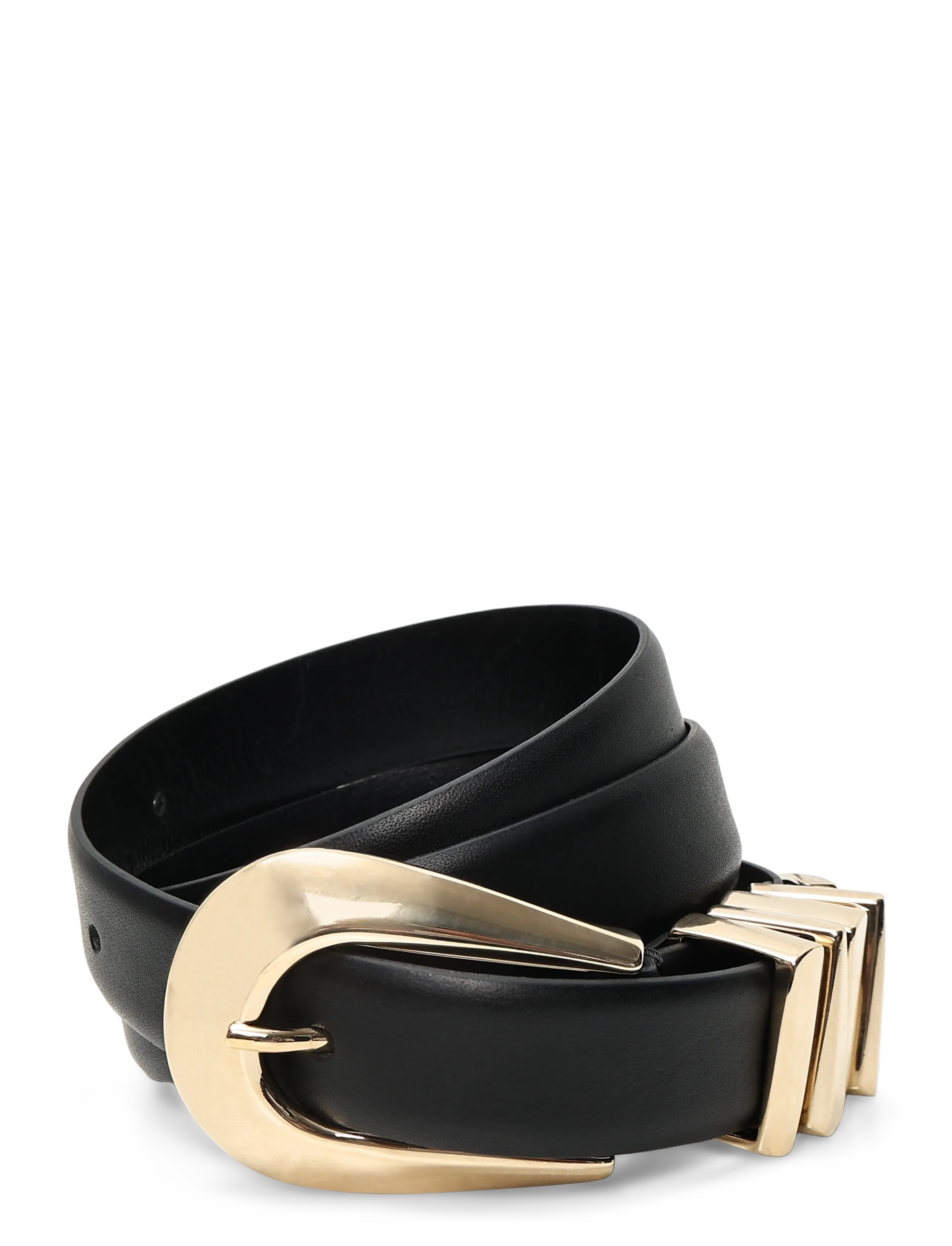 Malina - Azelia Buckle Leather Belt - leather belts - black - 1