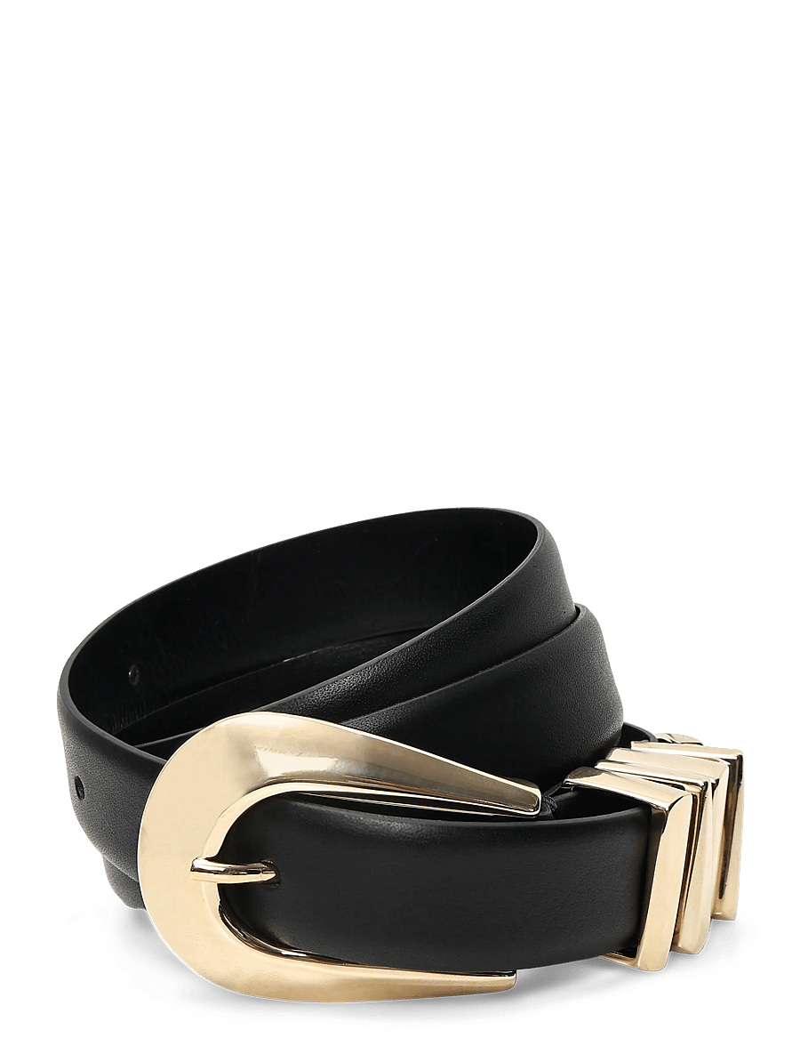 Malina - Azelia Buckle Leather Belt - læderbælter - black - 1