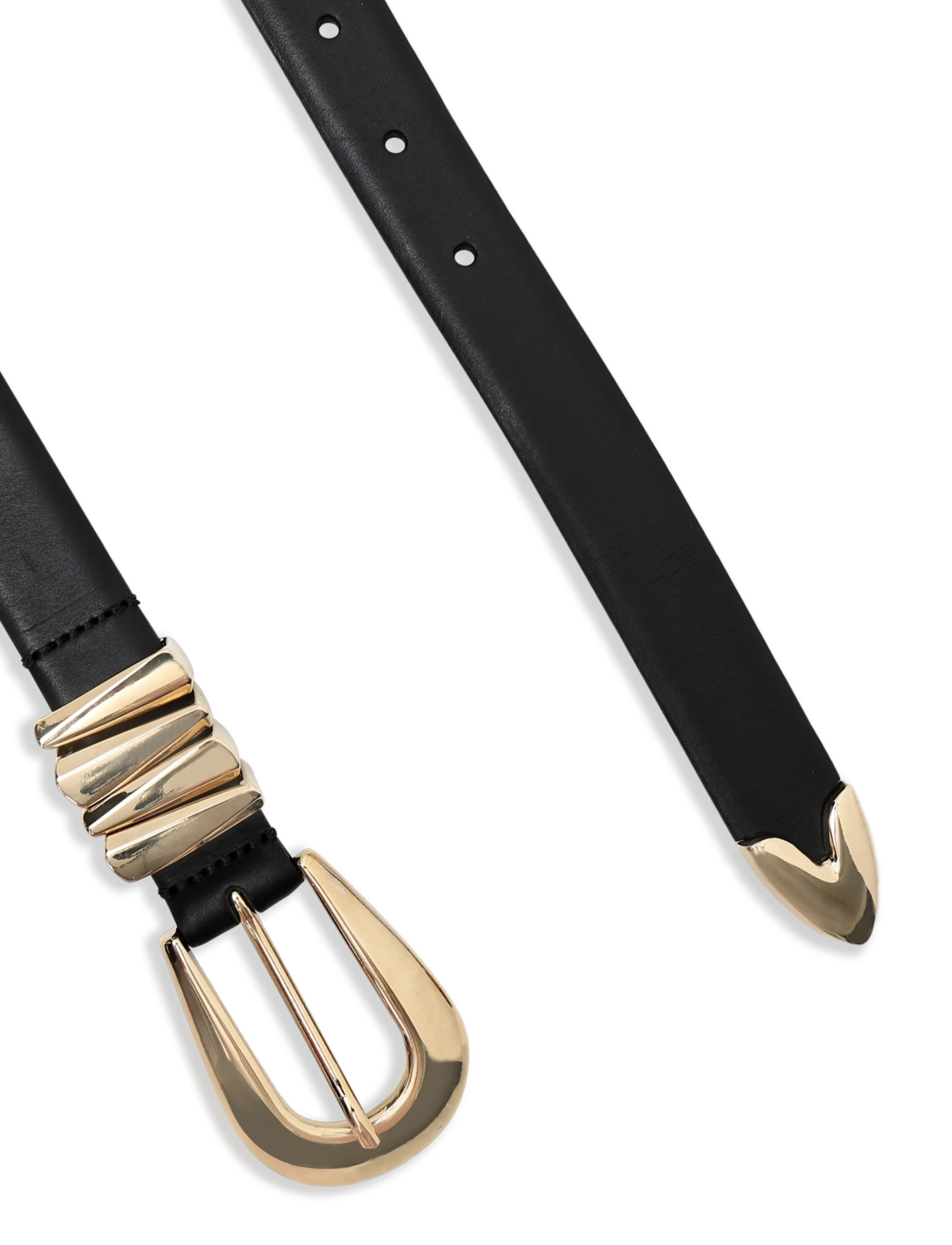 Malina - Azelia Buckle Leather Belt - leather belts - black - 2