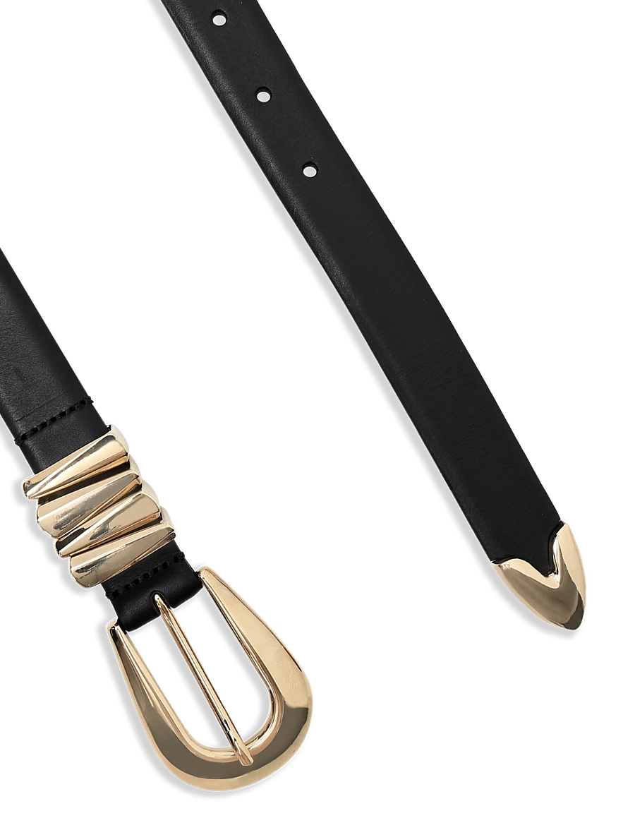 Malina - Azelia Buckle Leather Belt - læderbælter - black - 2
