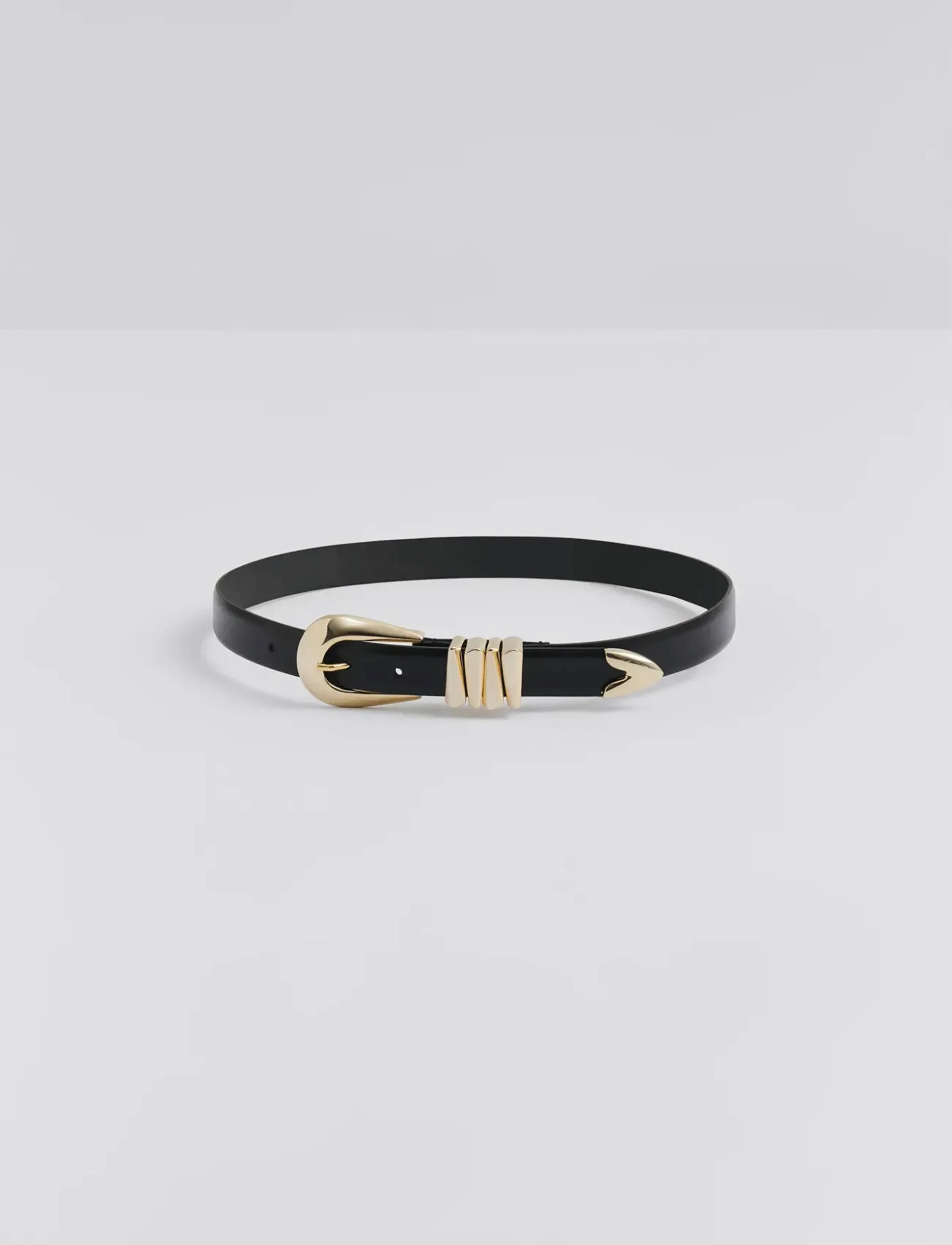 Malina - Azelia Buckle Leather Belt - black - 2