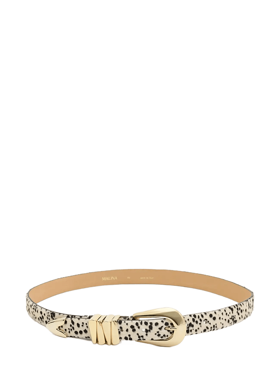 Malina - Azelia Buckle Leather Belt - ledergürtel - shaded dot - 0