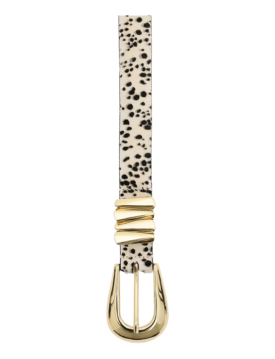 Malina - Azelia Buckle Leather Belt - ledergürtel - shaded dot - 1