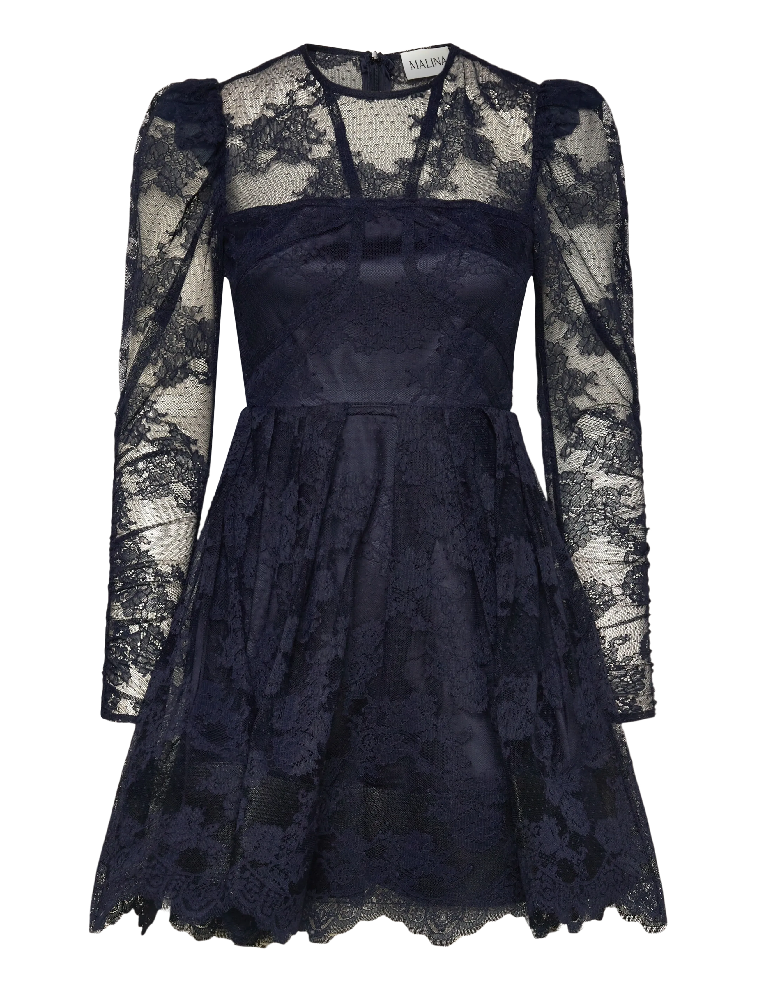 Malina Leoni Lace Mini Dress - Malina - DARK BLUE / navy