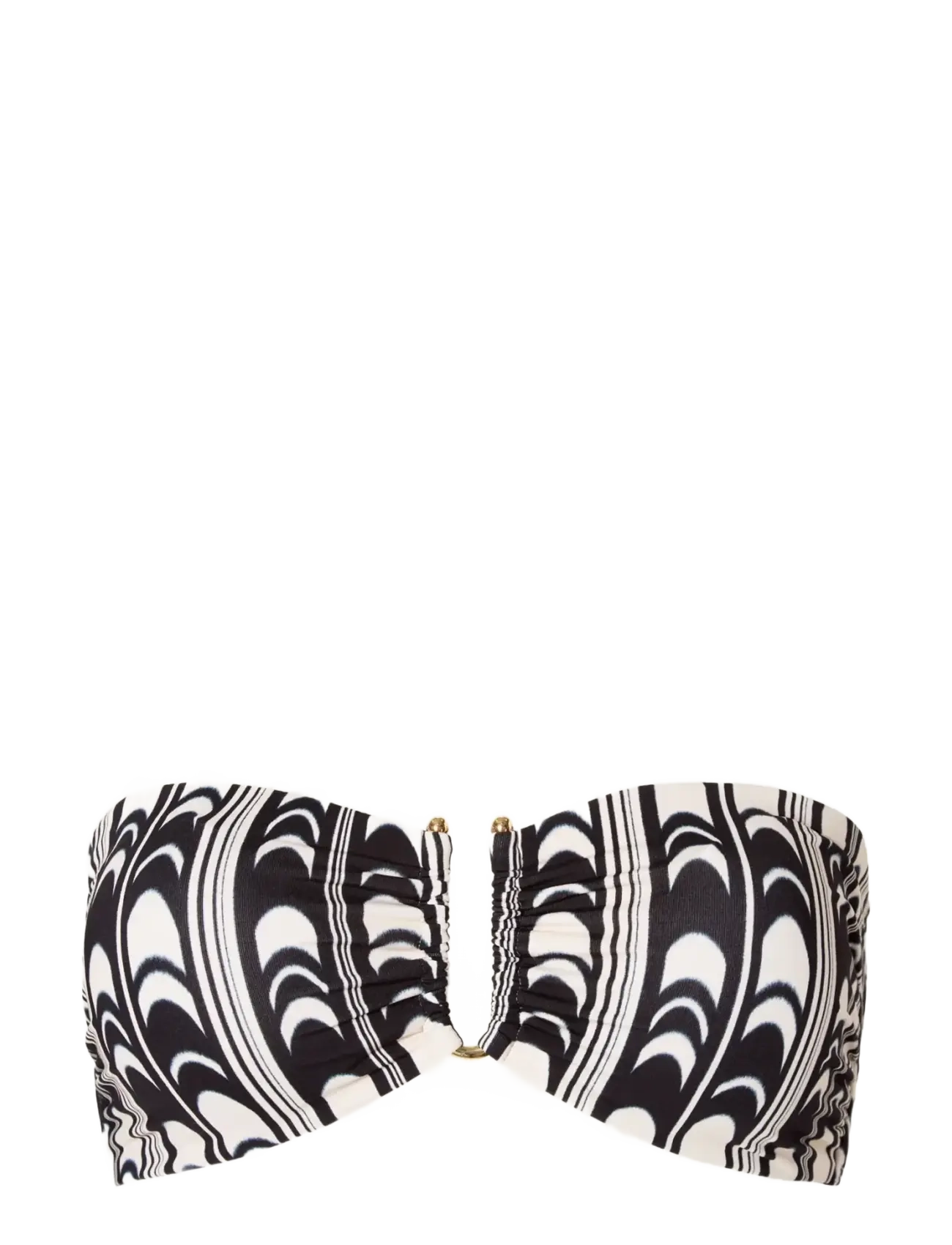 Malina Signature Gold Embellished Bandeau Bikini Top - Bikinis - ARCH / black