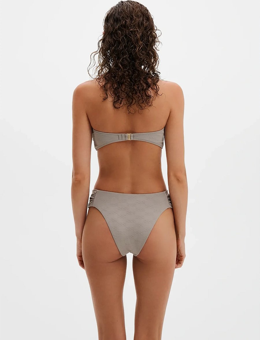 Malina - Signature Gold Embellished Bandeau Bikini Top - bandeau-bikini-oberteile - graphite - 2