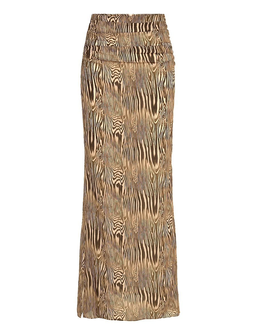 Malina - Laurel Ruched Chiffon Maxi Skirt - maxi skirts - moire - 1