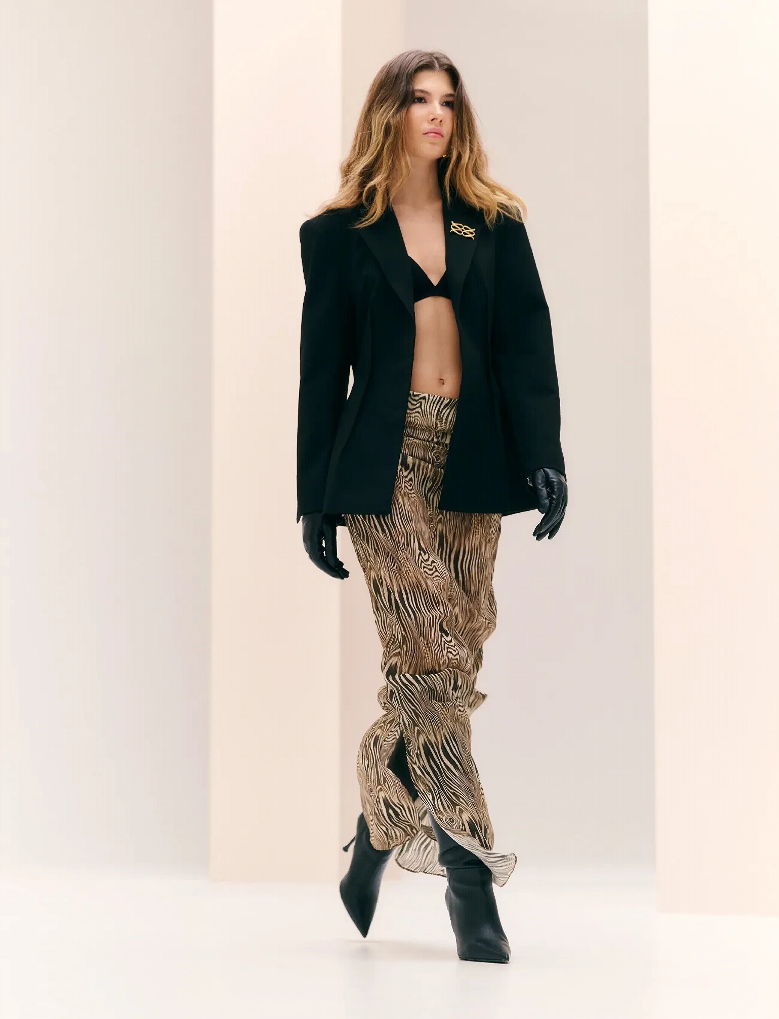 MALINA Laurel Ruched Chiffon Maxi Skirt maxikjolar dam – bild 5