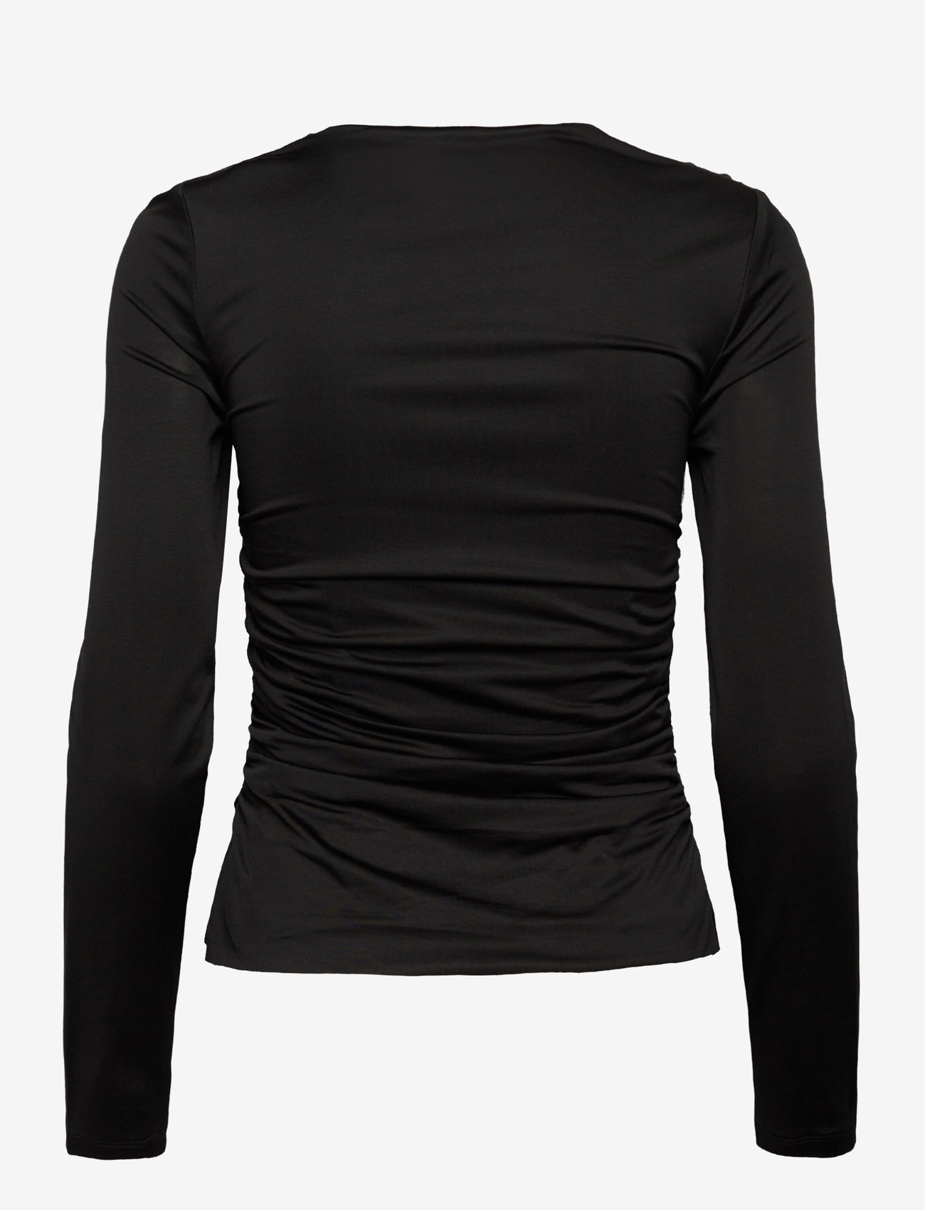 Malina - Amela Embellished Long Sleeve Jersey Top - långärmade toppar - black - 2