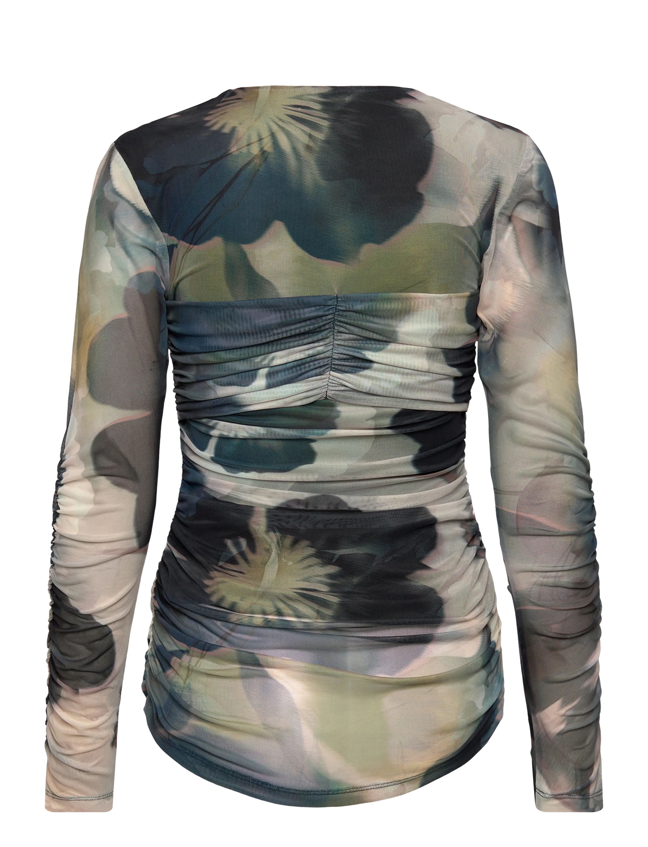 Malina - Elionora Sheer Jersey Top - t-shirty & zopy - dusty poppy - 2
