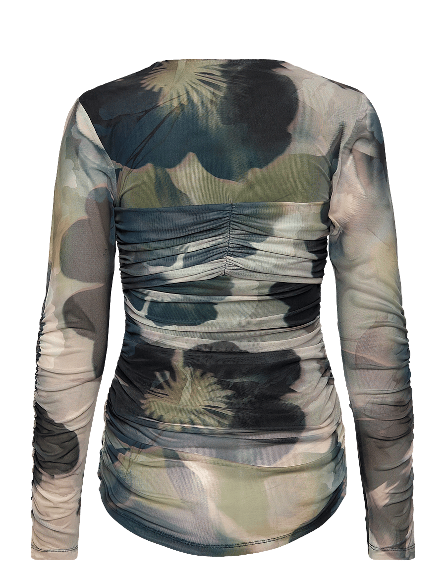 Malina - Elionora Sheer Jersey Top - hauts à manches longues - dusty poppy - 2