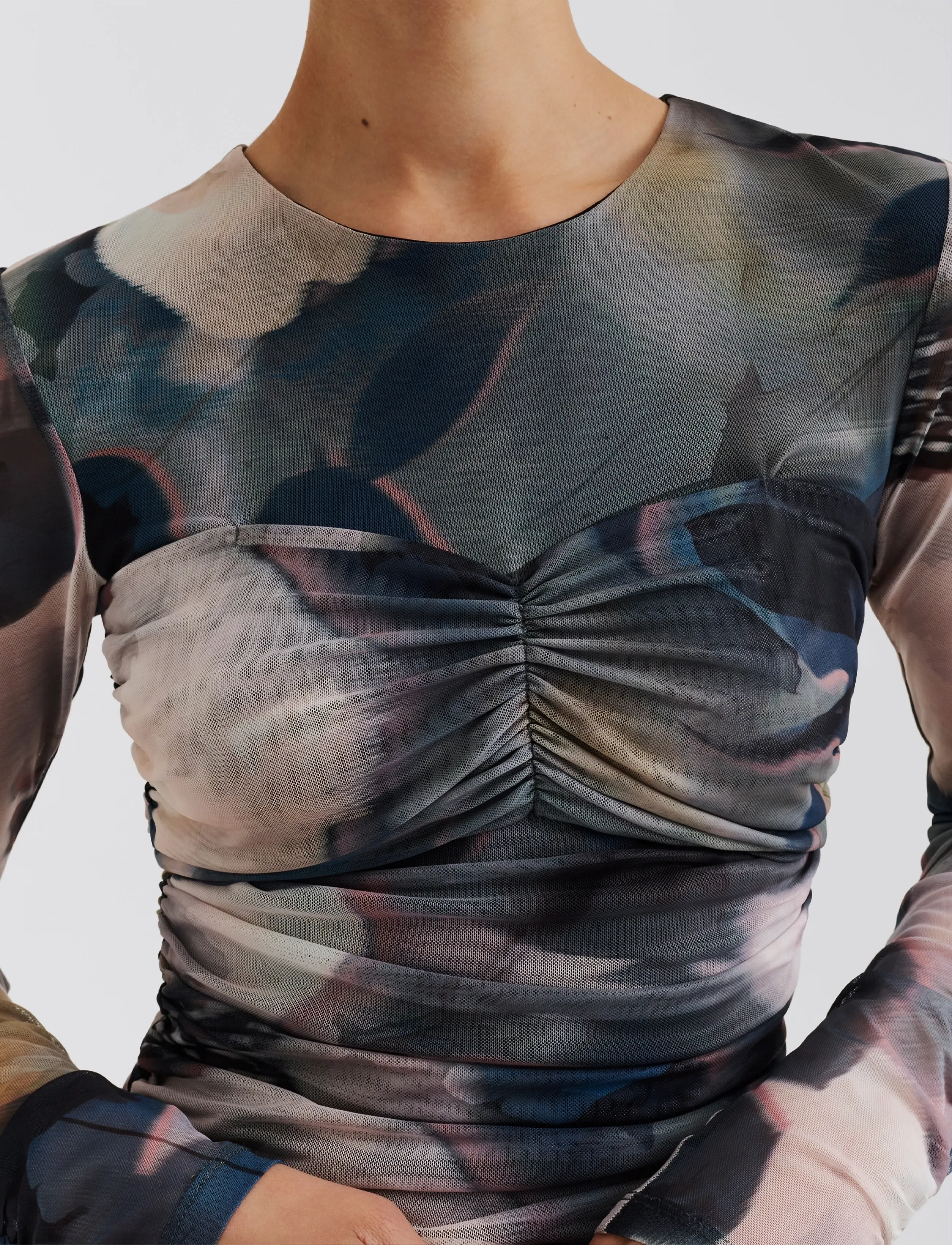 Malina - Elionora Sheer Jersey Top - t-shirty & zopy - dusty poppy - 5