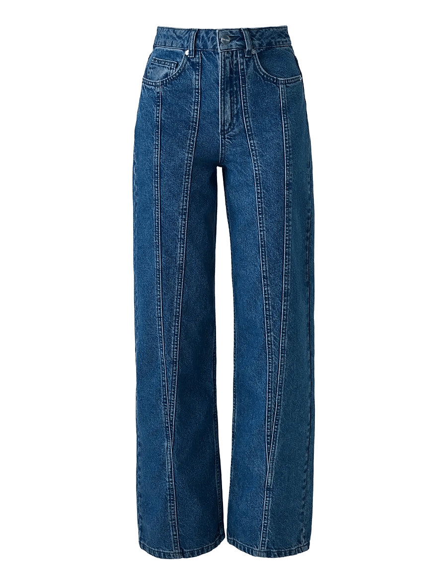 Malina - Katia High Rise Wide Jeans - brede jeans - dark blue vintage - 1