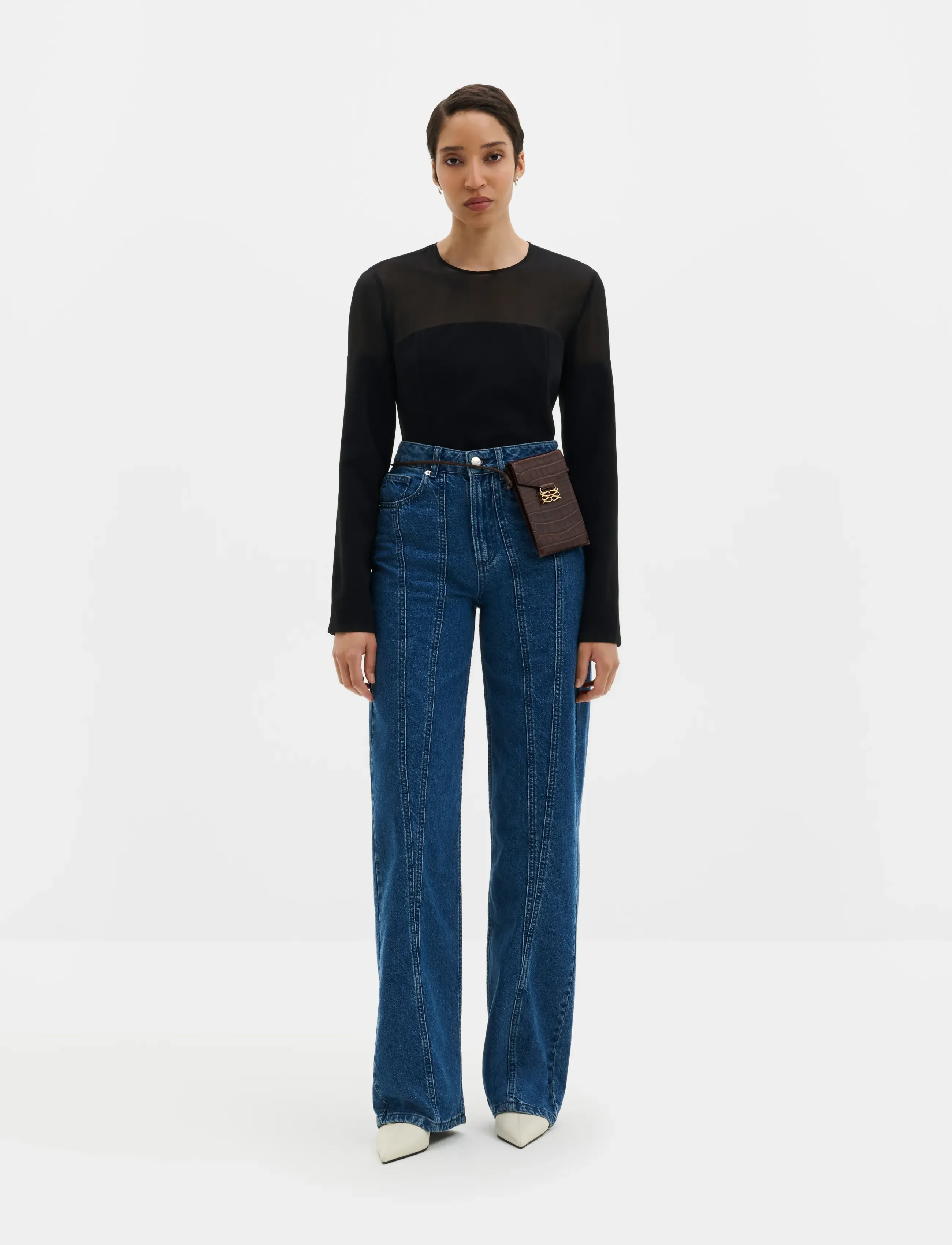 Malina - Katia High Rise Wide Jeans - wide leg jeans - dark blue vintage - 3