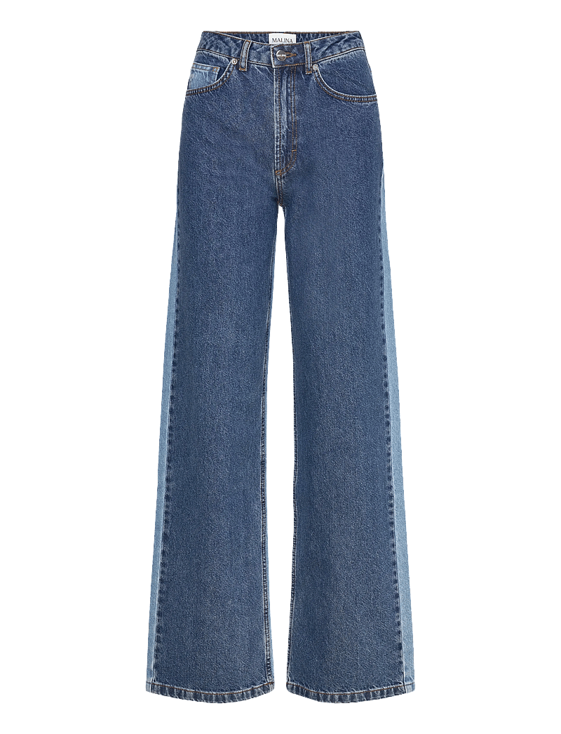 Malina - Katia High Rise Wide Jeans - hosen mit weitem bein - denim blue mix - 1
