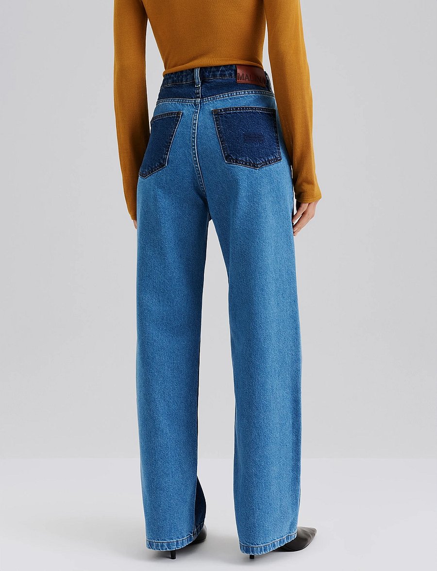 Malina - Katia High Rise Wide Jeans - jeans - denim blue mix - 3