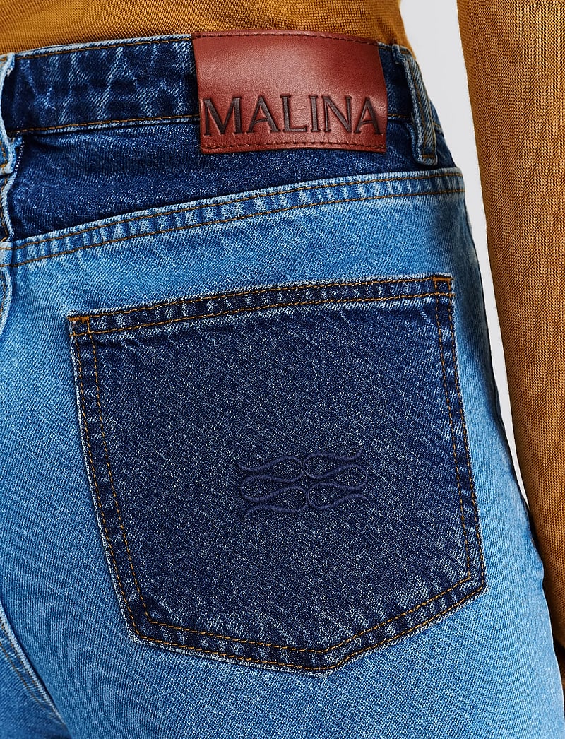 Malina - Katia High Rise Wide Jeans - hosen mit weitem bein - denim blue mix - 4