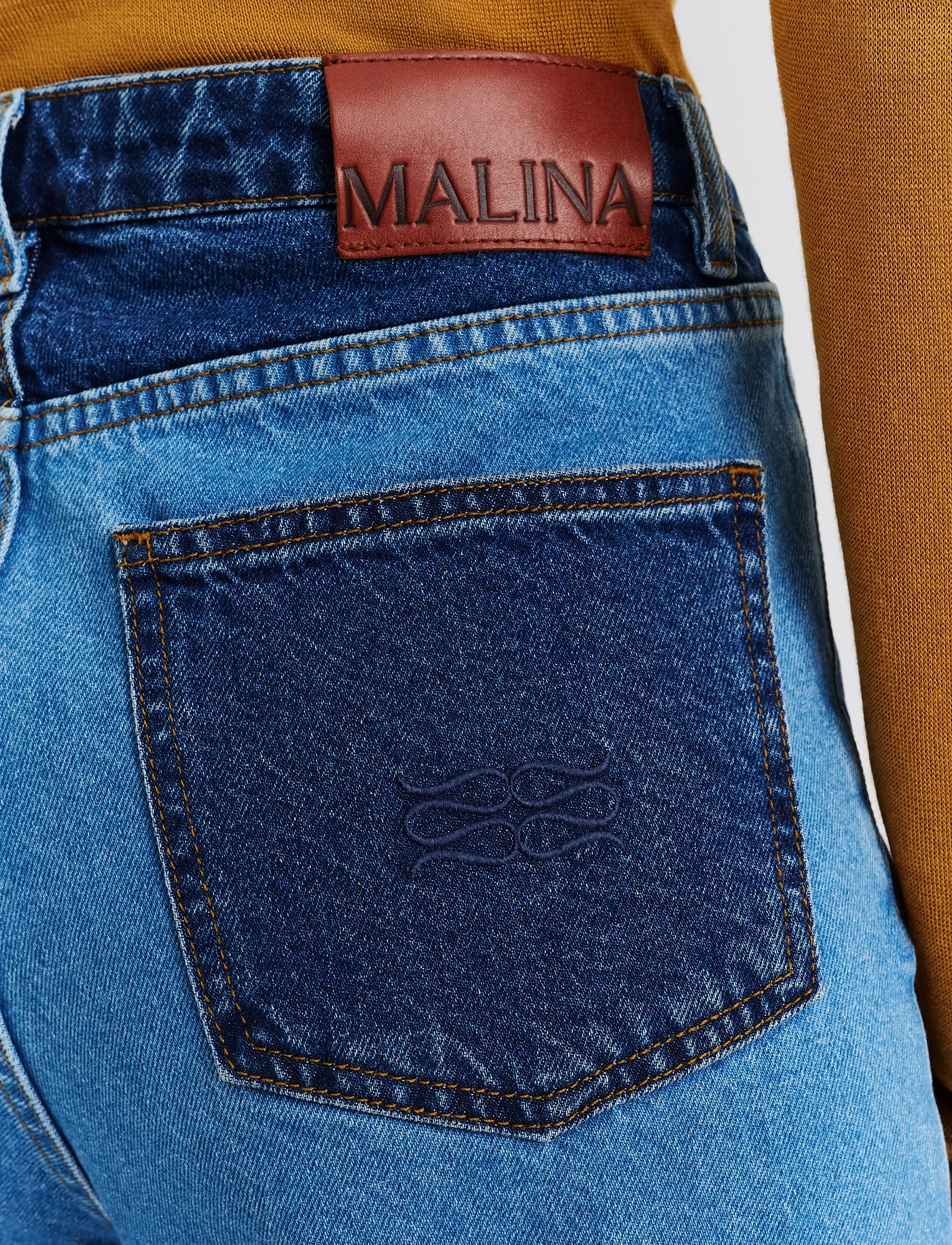 Malina - Katia High Rise Wide Jeans - jeans - denim blue mix - 4