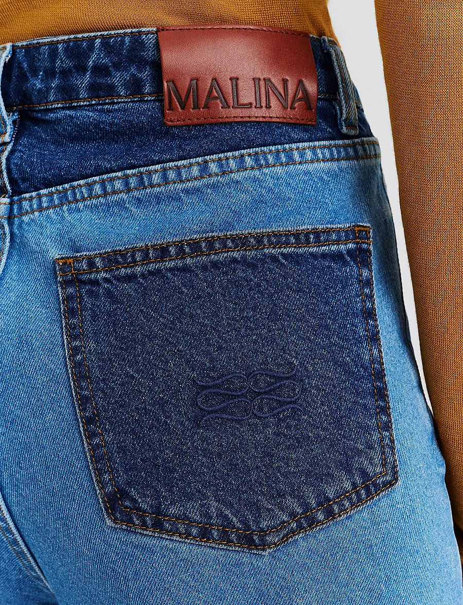Malina - Katia High Rise Wide Jeans - jeans - denim blue mix - 4