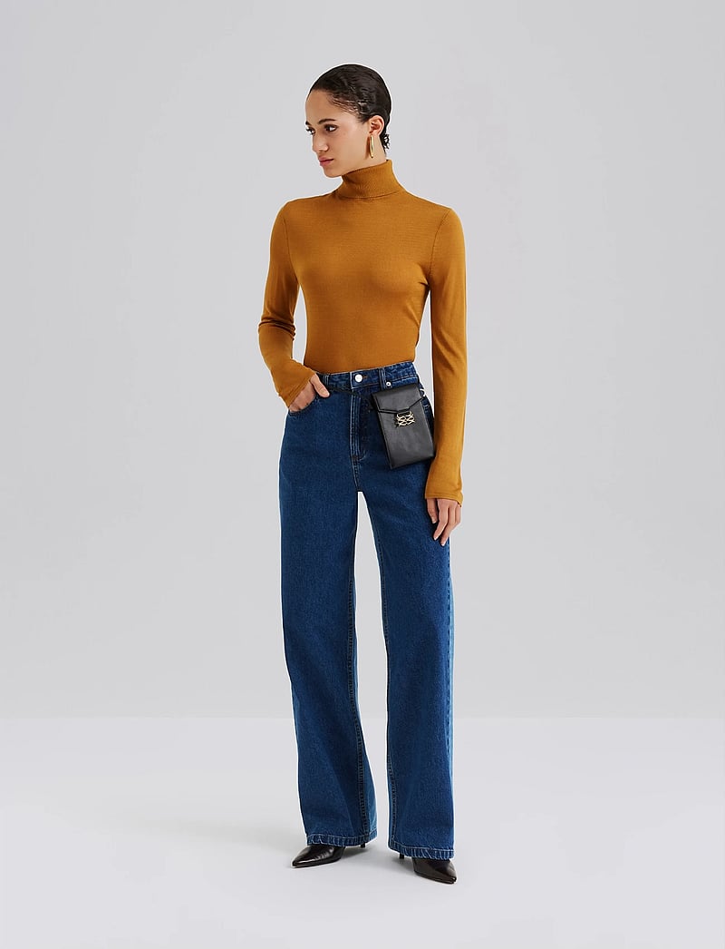 Malina - Katia High Rise Wide Jeans - hosen mit weitem bein - denim blue mix - 5