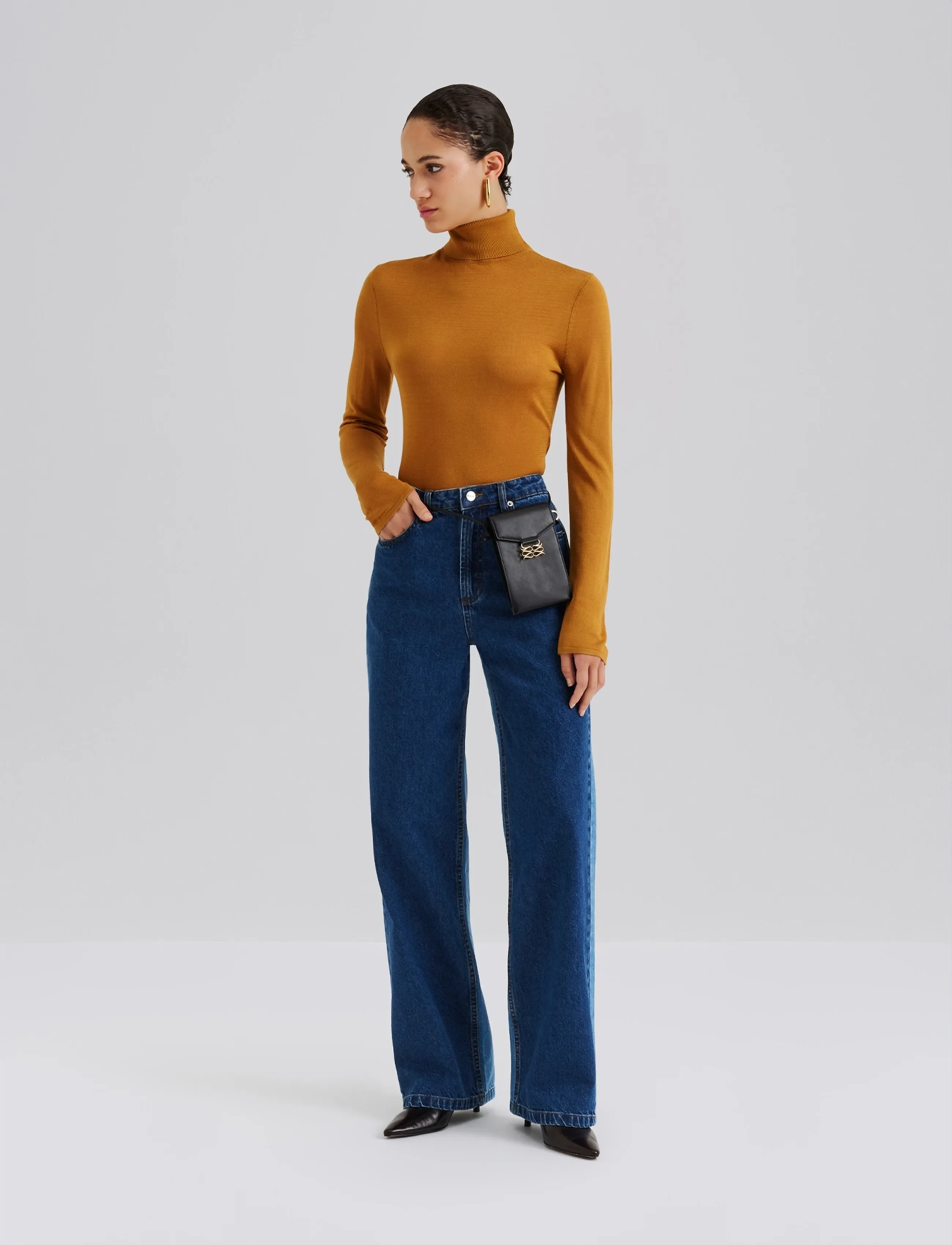 Malina - Katia High Rise Wide Jeans - jeans - denim blue mix - 5