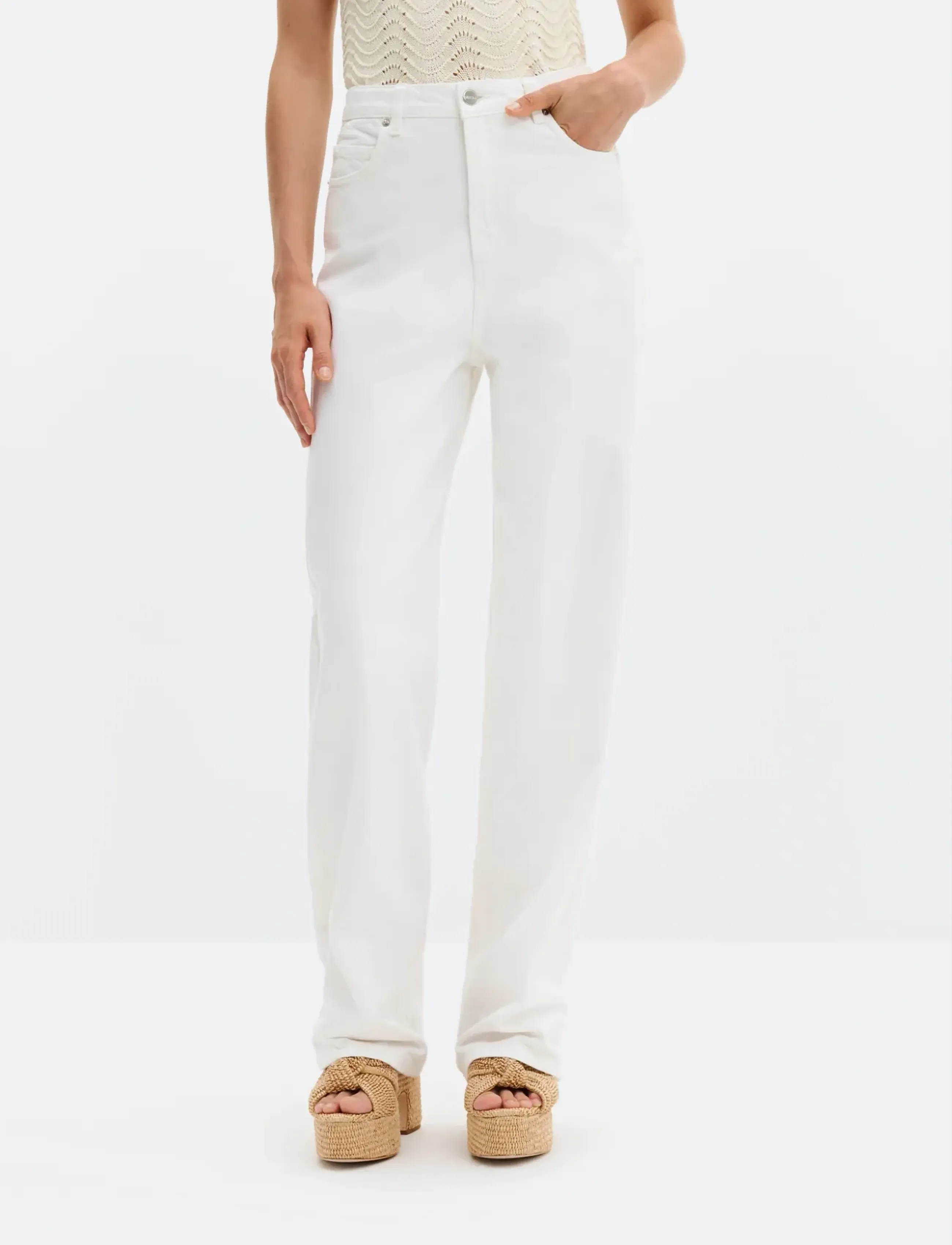 Malina Katia High Rise Wide Jeans - Neue Mode - OFF WHITE / white