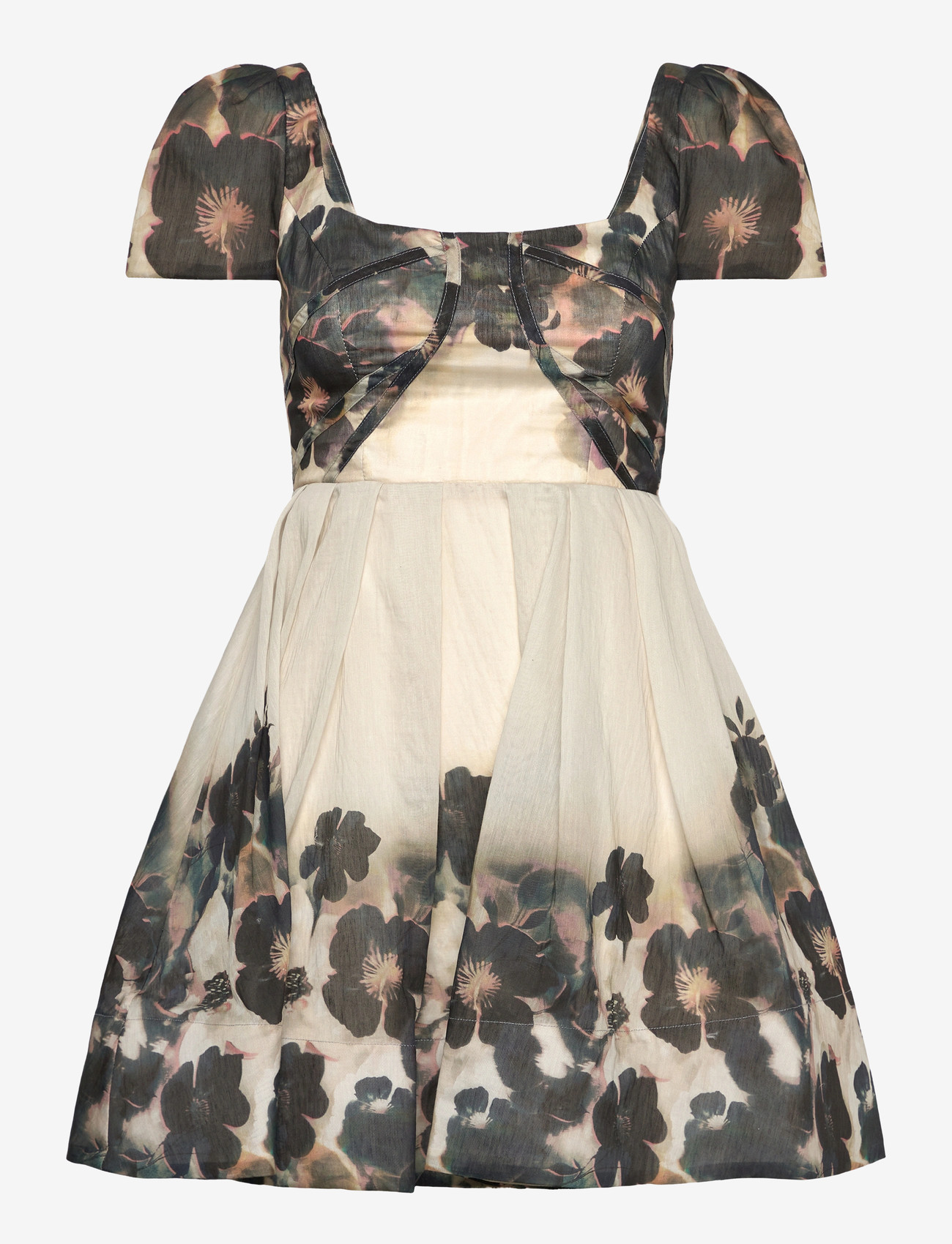 Malina - Vanda Pouf Sleeve Mini Dress - sommarklänningar - dusty poppy - 1