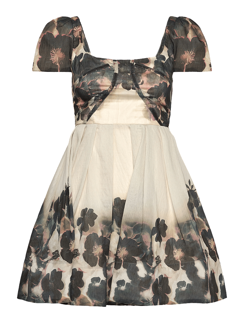 Malina - Vanda Pouf Sleeve Mini Dress - sommarklänningar - dusty poppy - 1