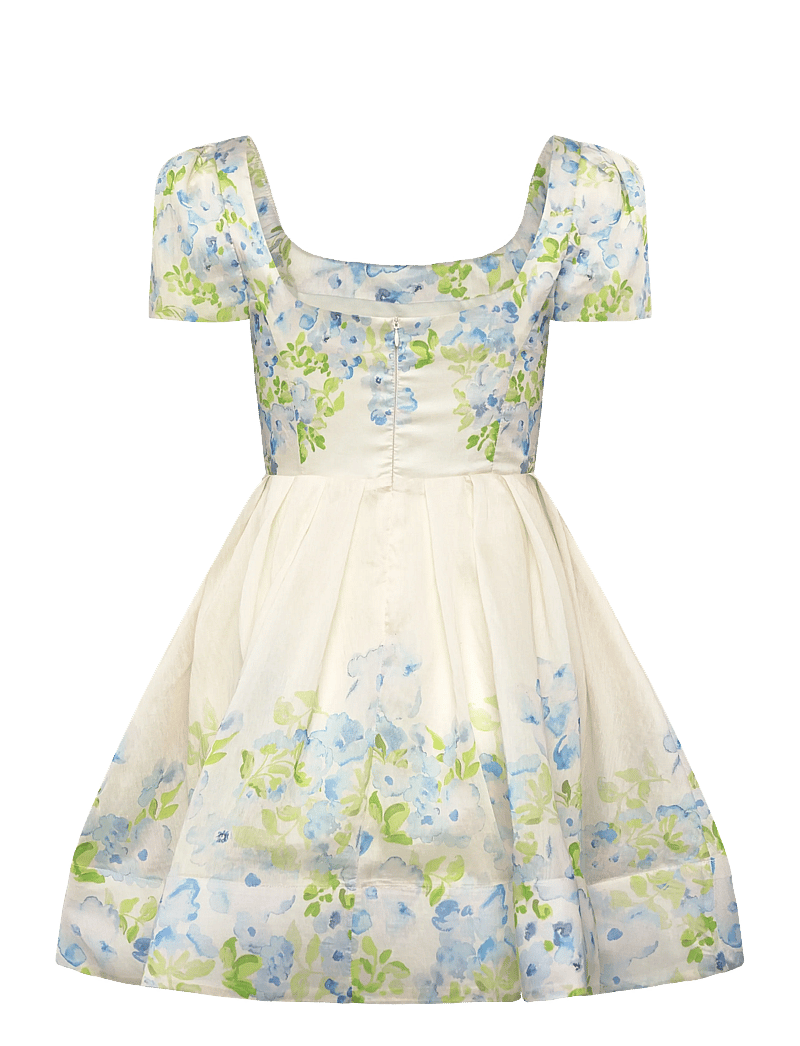 Malina - Vanda Pouf Sleeve Mini Dress - kurze kleider - pastel floral vanilla - 2