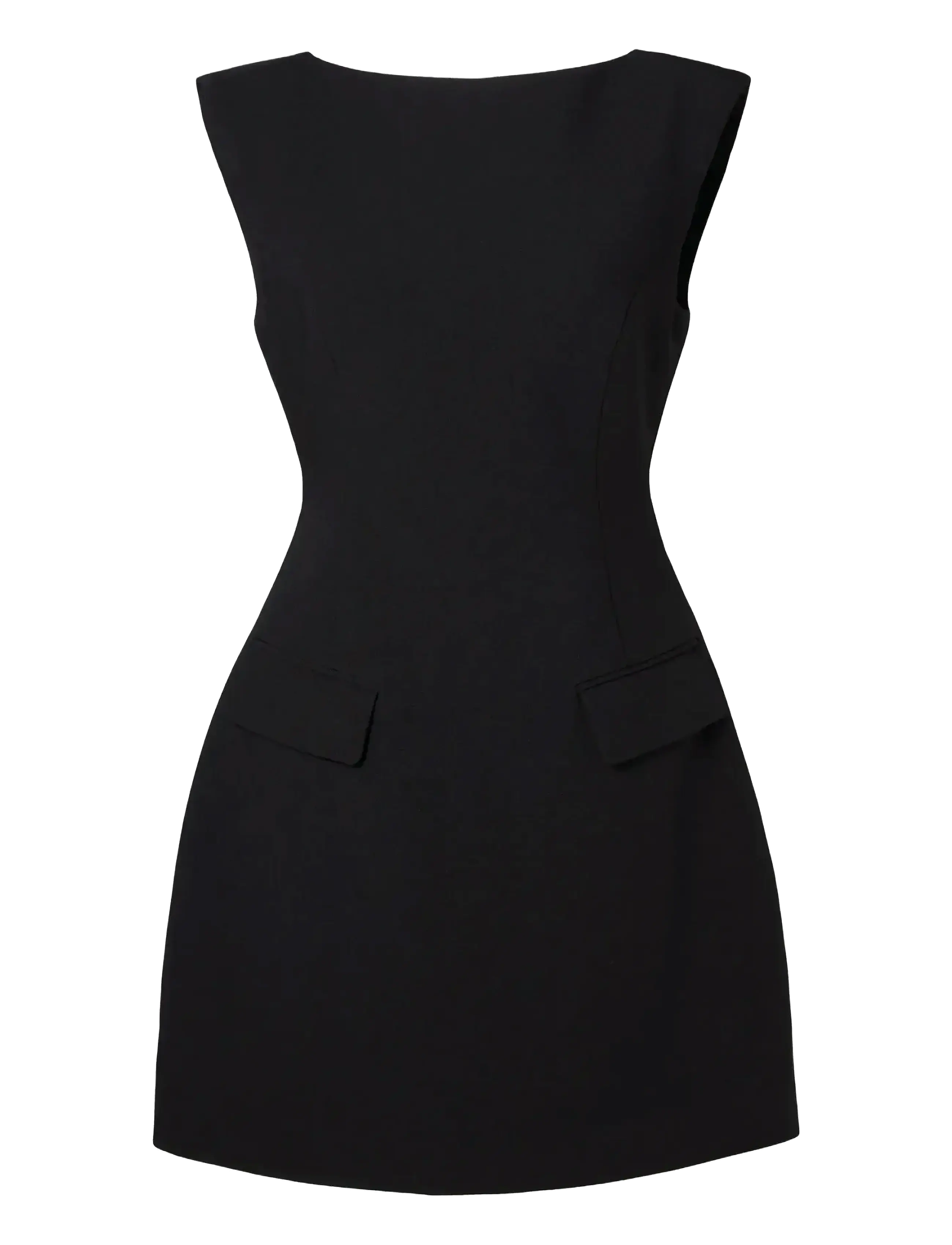 MALINA Adelina High Neck Mini Kleid Schwarz - 38 - Damen