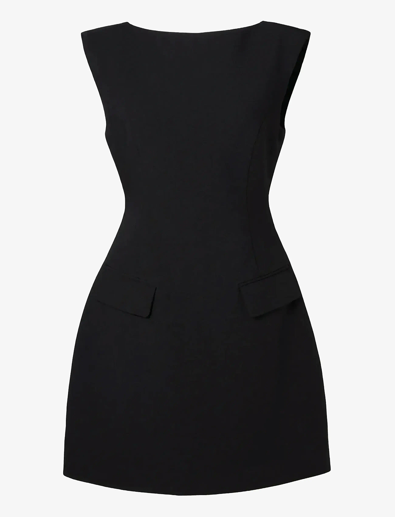 Malina - Adelina High Neck Mini Dress - korta klänningar - black - 1